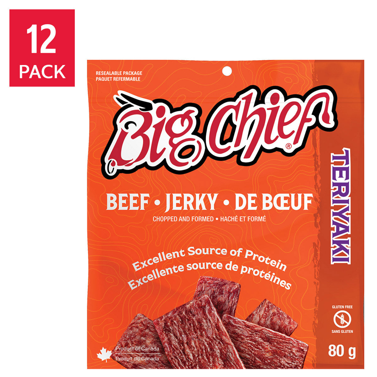Big Chief Beef Jerky, 12 × 80 g - image 9