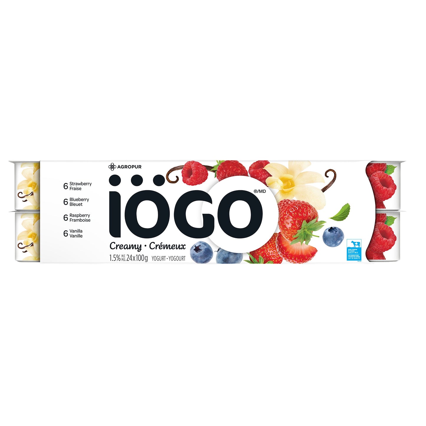 IÖGO 1.5% Yogurt, 24 × 100 g - image 1