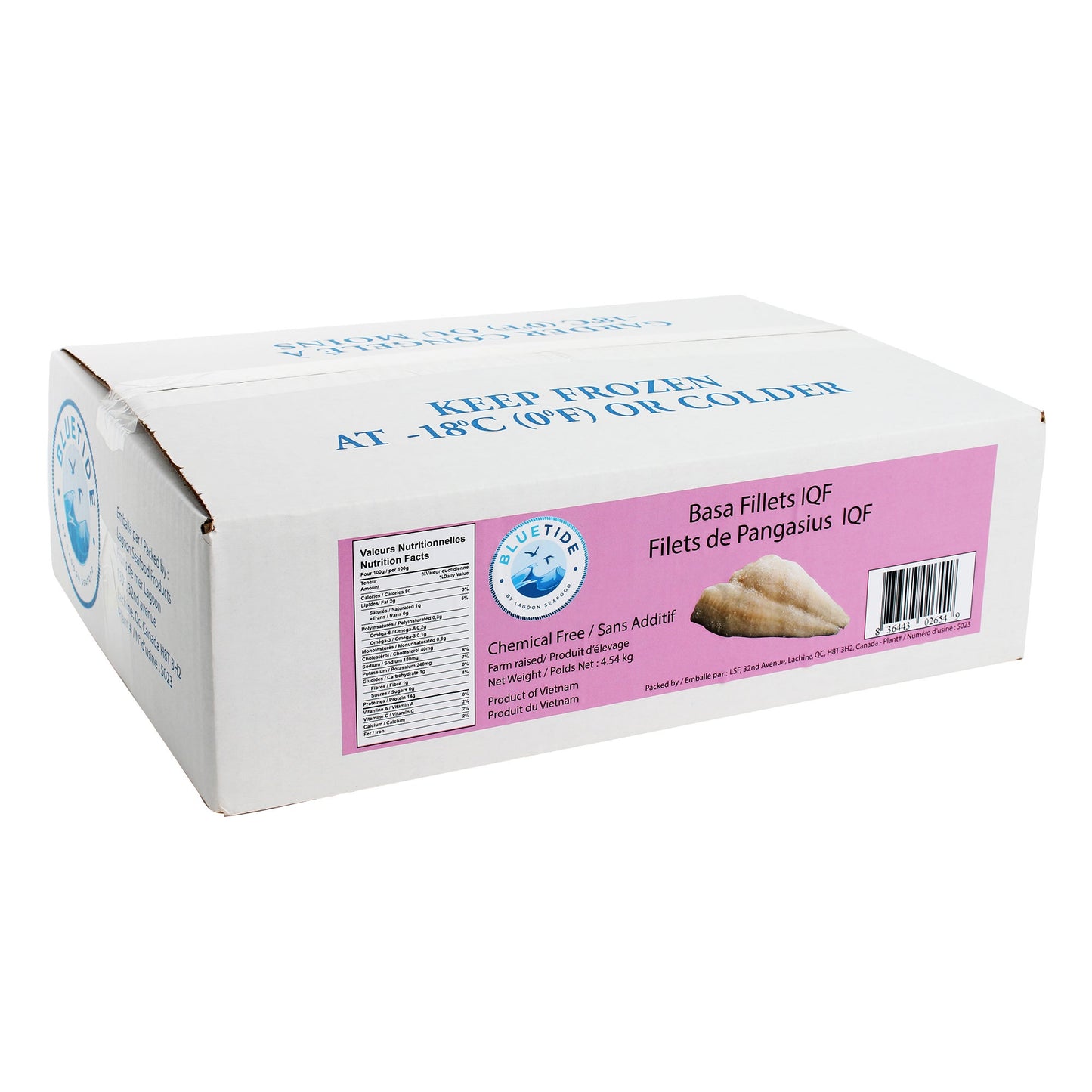 Blue Tide Frozen Basa Fillets, 4.54 kg - image 2