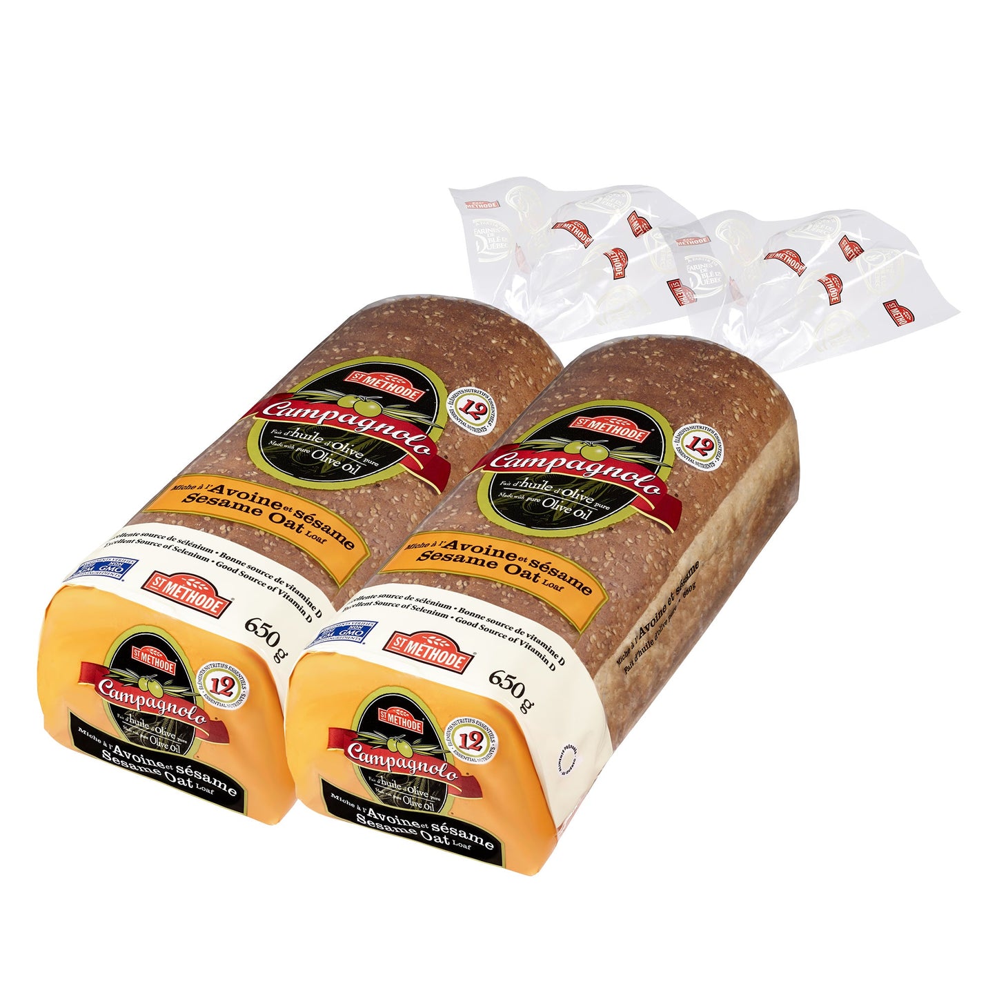 St Méthode Campagnolo Sesame Oat Loaf, 2 × 650 g - image 1