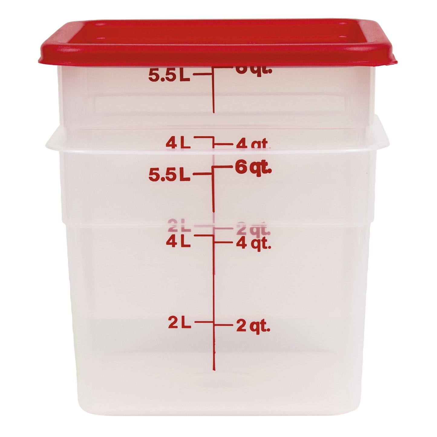 Cambro CamSquare Translucent 5.6 L Container and Lid, Pack of 2 - image 1