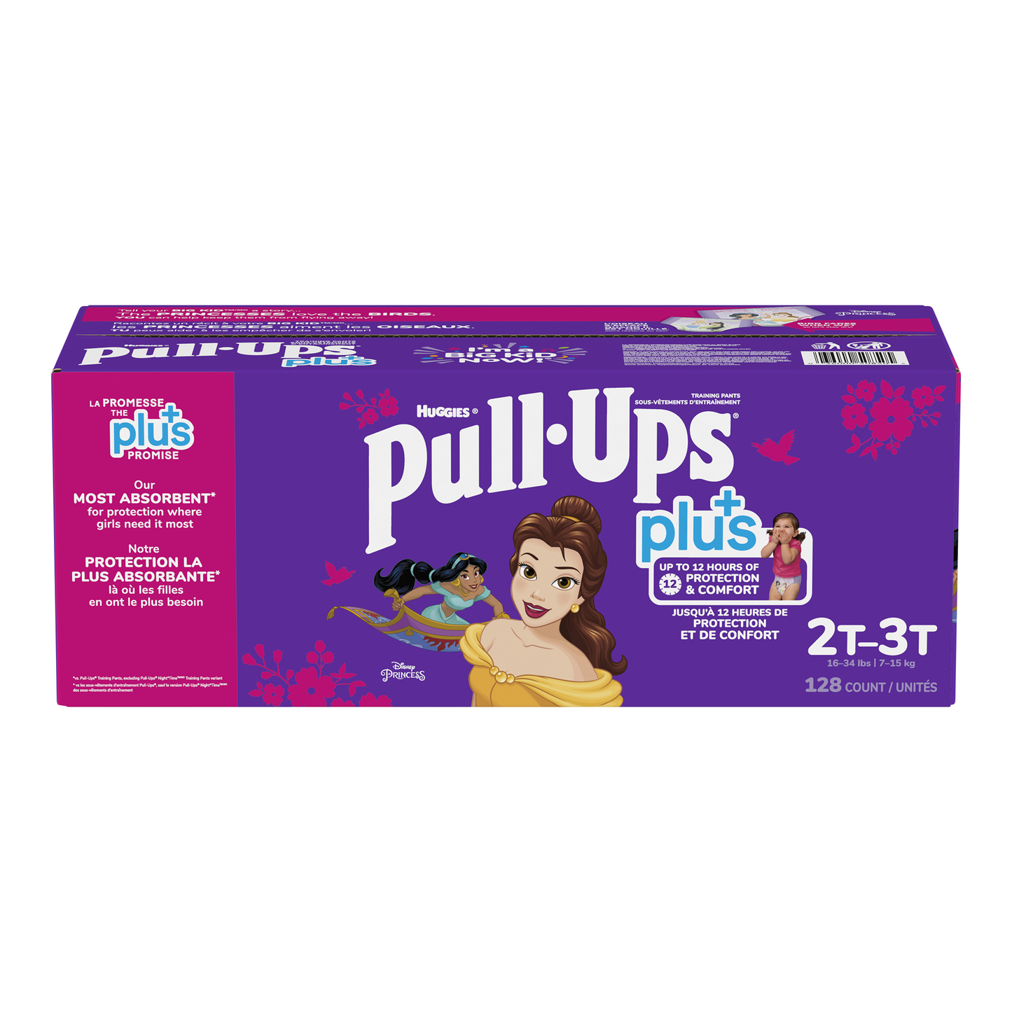 Huggies Pull-Ups Plus Training Pants 2T to 3T Girl, 128-pack - image 2