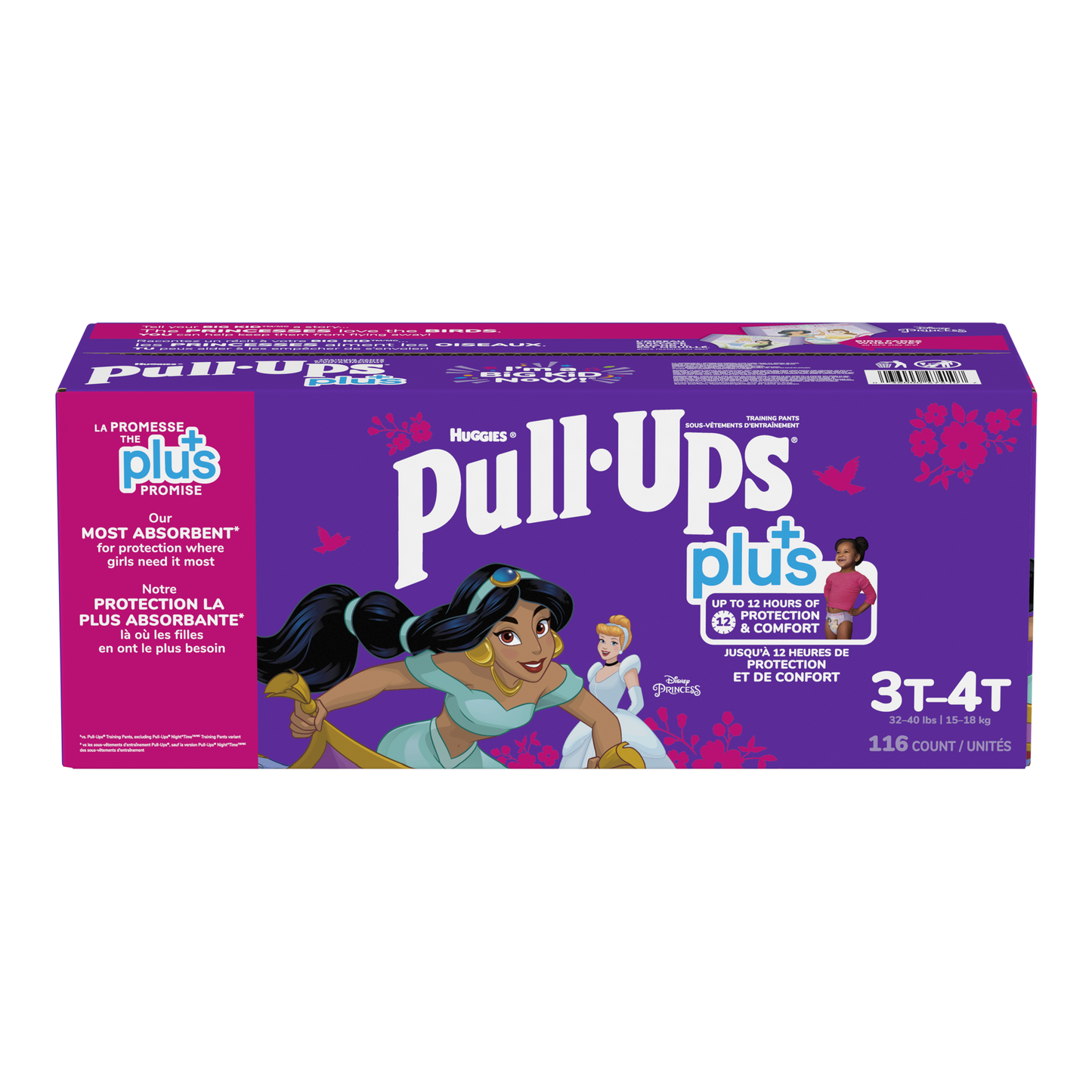 Huggies Pull-Ups Plus Training Pants 3T - 4T Girl, Pack of 116 - image 1