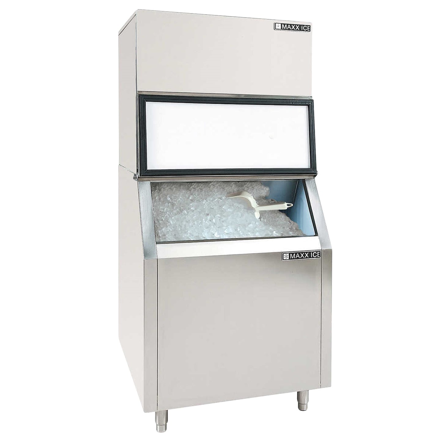 Maxx Ice 204.5 kg (450 lb.) Commercial Modular Clear Ice Maker and Storage Bin - image 3