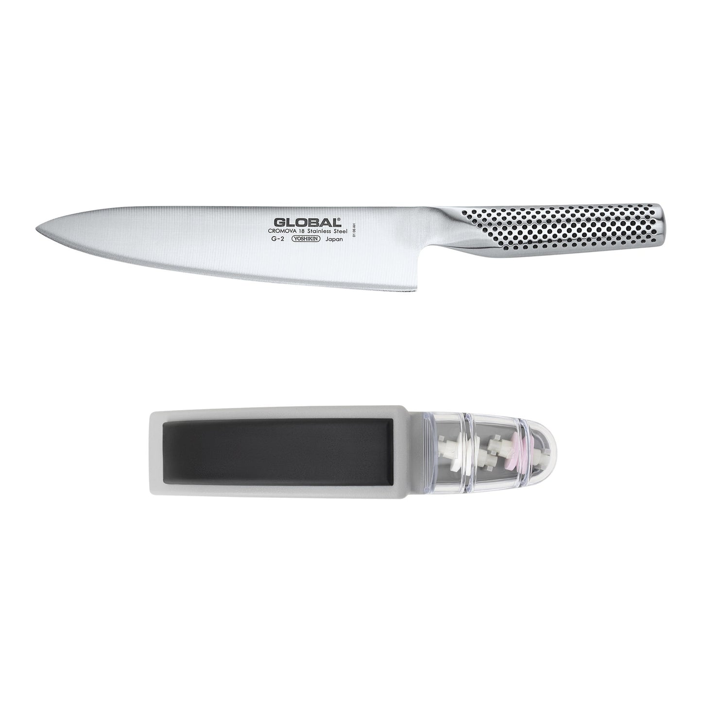 GLOBAL Knife & Sharpener Set 2pc - image 1
