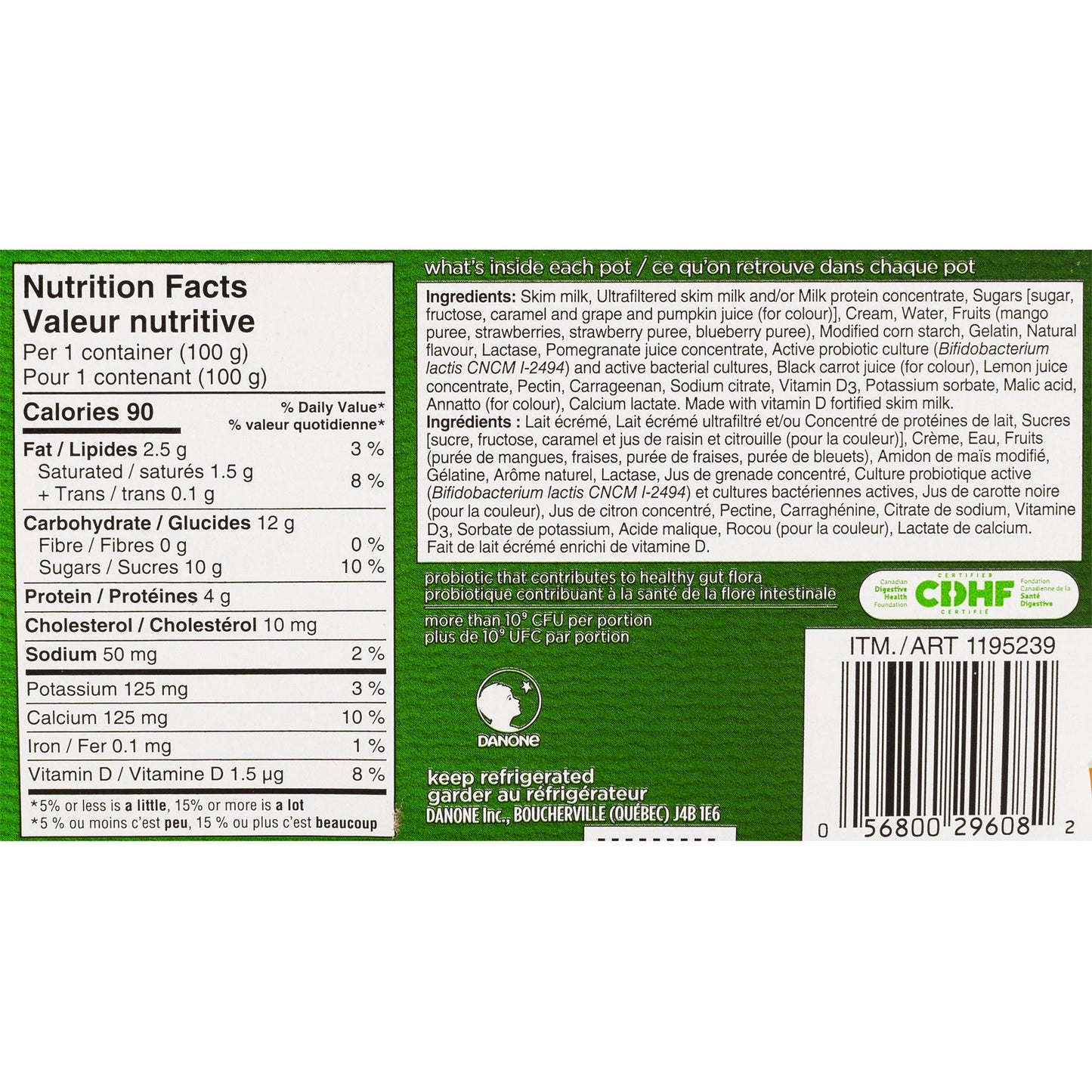 Activia Lactose Free Yogurt, 24 × 100 g - image 2