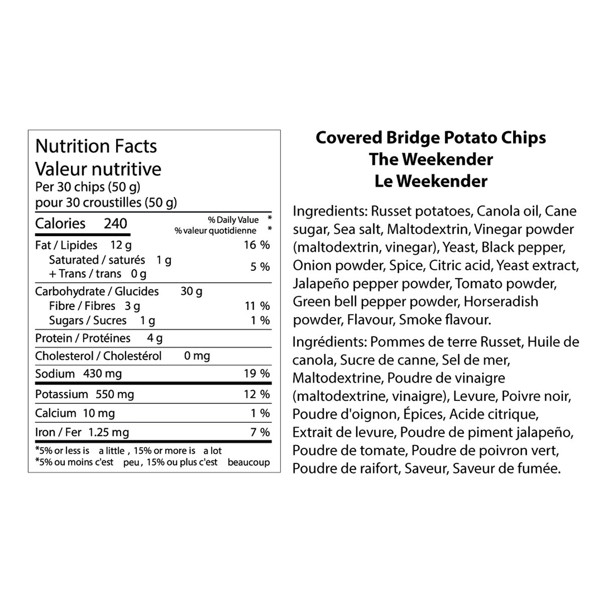 Covered Bridge The Weekender Potato Chips, 8 × 284 g - image 2
