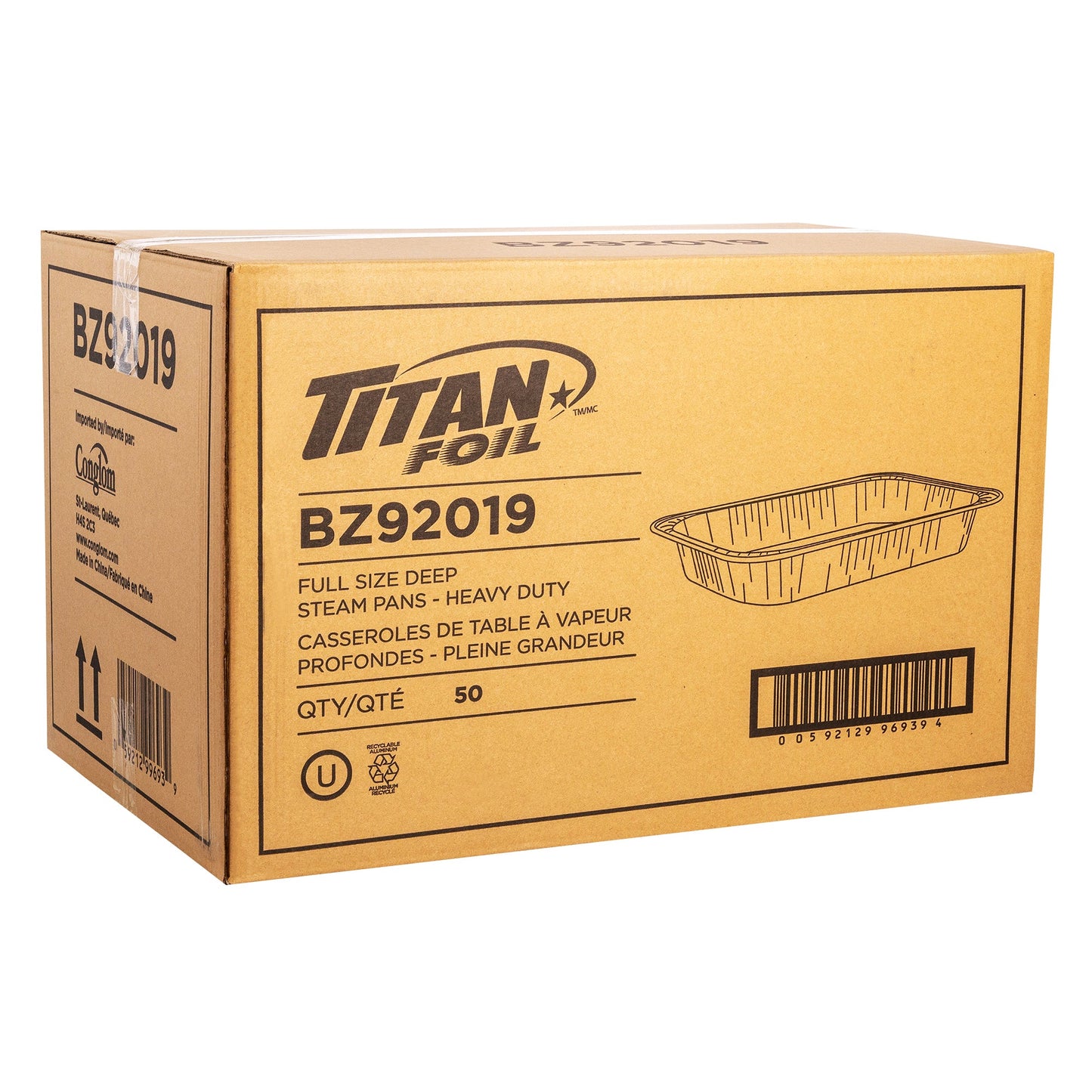 Titan Aluminum Full Steam Pans, Pack of 50 - image 2