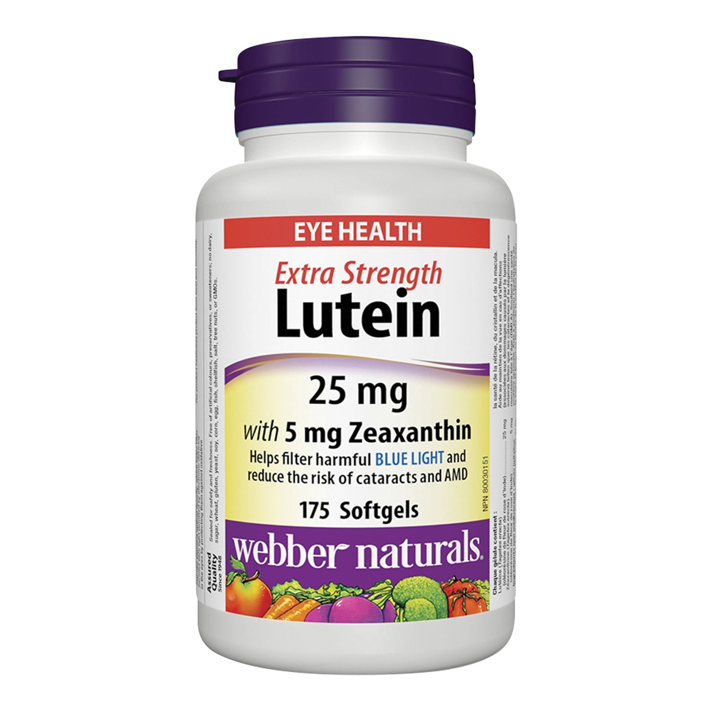 Webber Naturals Lutein 25 mg with 5mg of Zeaxanthin, 175 softgels - image 2