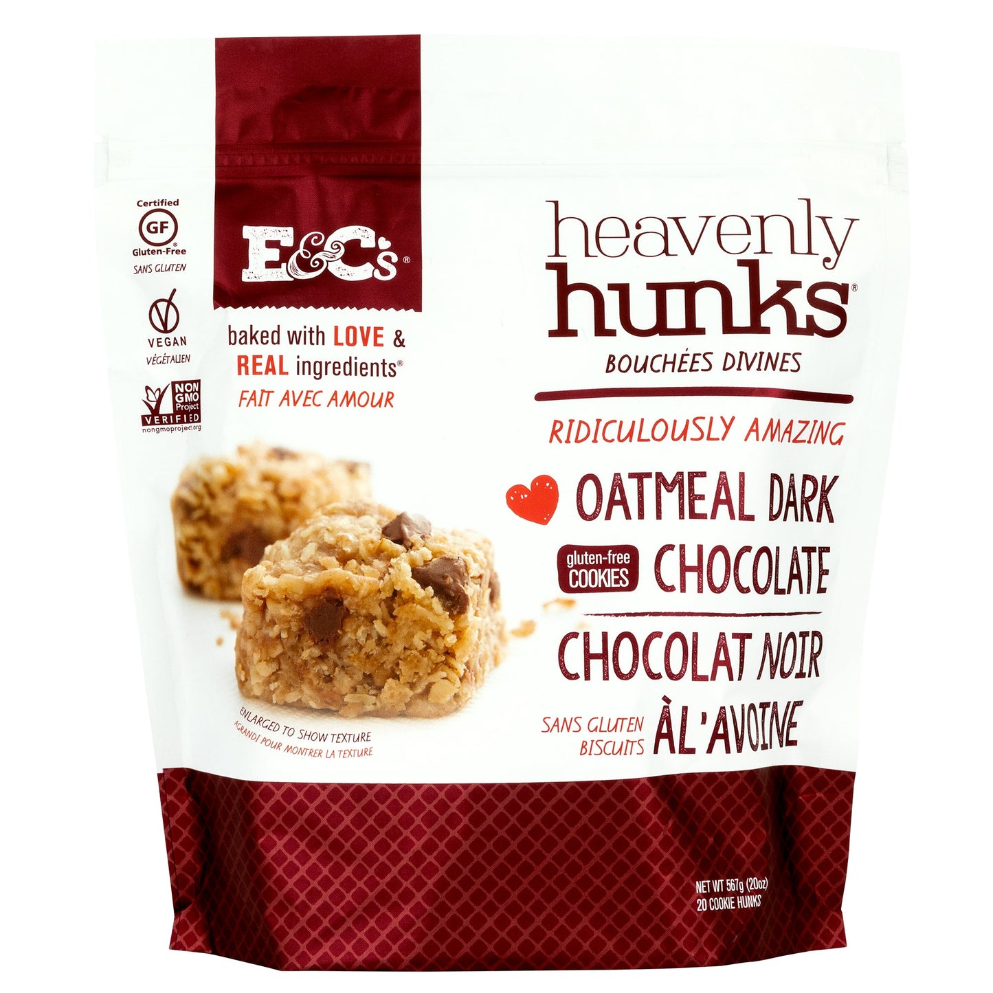 Heavenly Hunks Oatmeal Dark Chocolate Cookies, 567g — product image