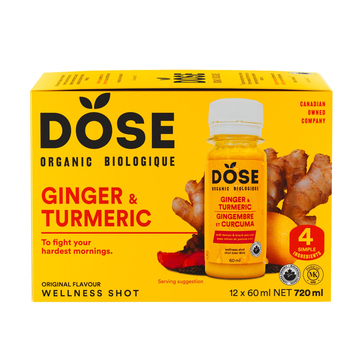 DOSE Organic Ginger & Turmeric Daily Booster Shots 60 mL (2 fl oz) × 48 bottles - image 4