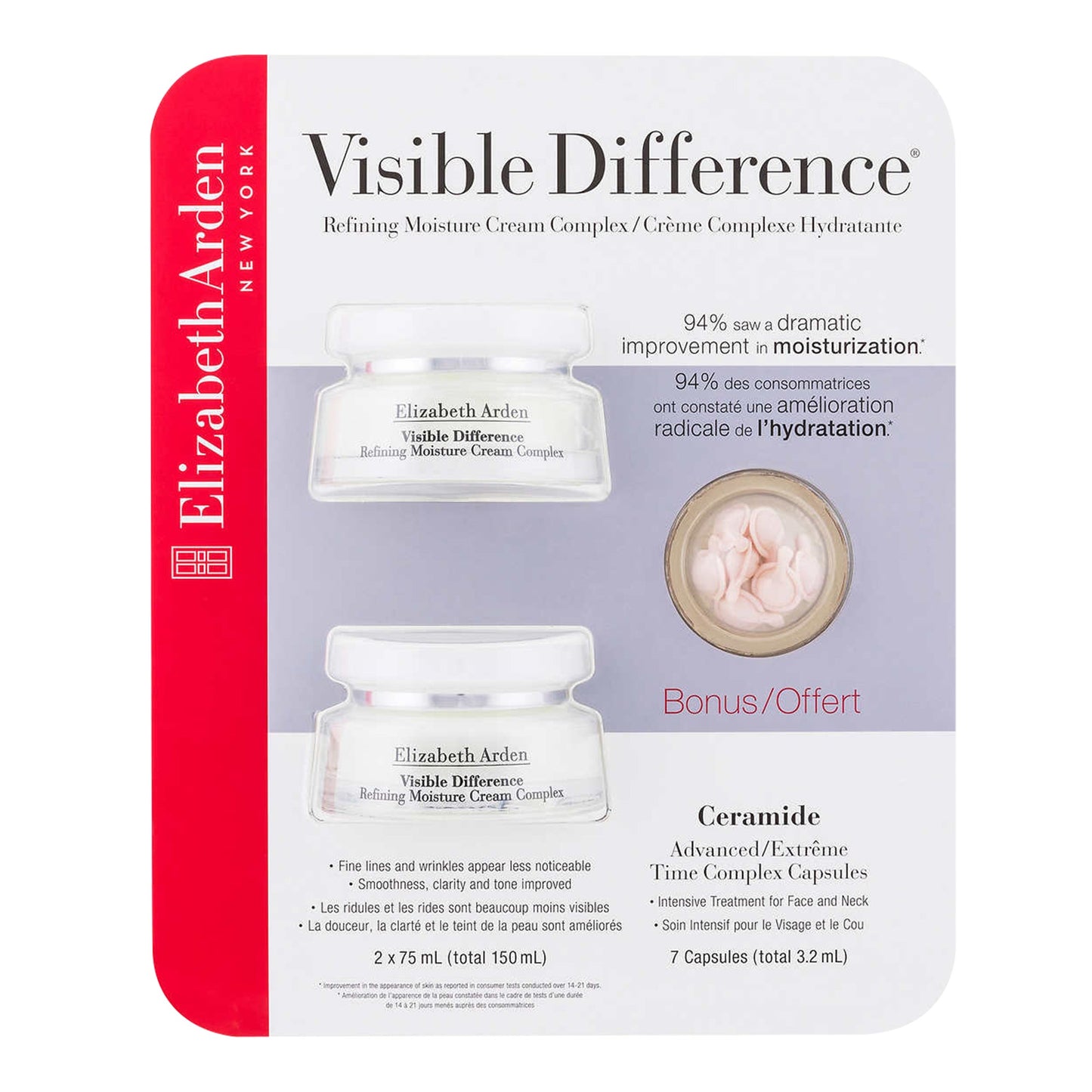 Elizabeth Arden Visible Difference Refining Moisture Cream, 2 x 75 mL - image 1