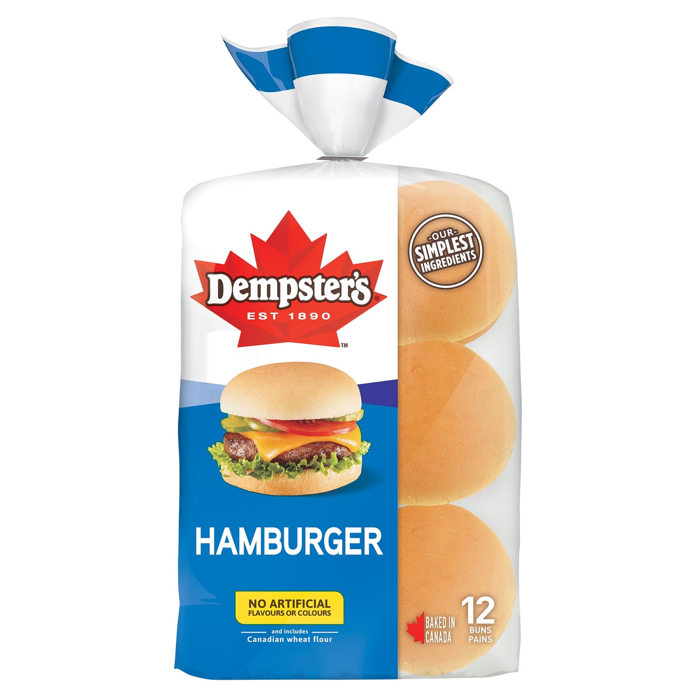 Dempster's Original Hamburger Buns, Pack of 12 - image 1