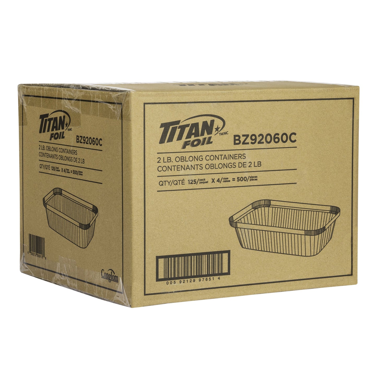 Titan Foil 2lb Rectangular Aluminum Containers, Pack of 500 - image 2