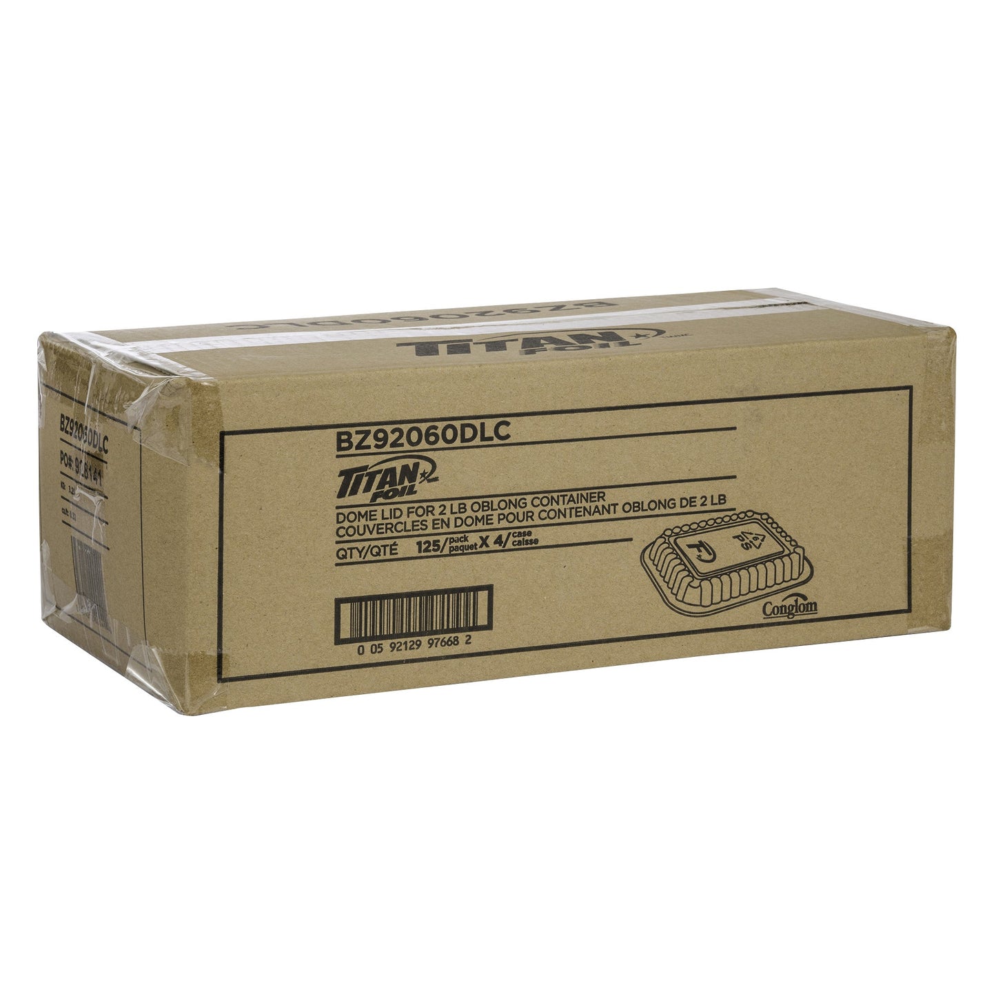 Titan Plastic Dome Lids for 2lb Aluminum Container, Pack of 500 - image 2