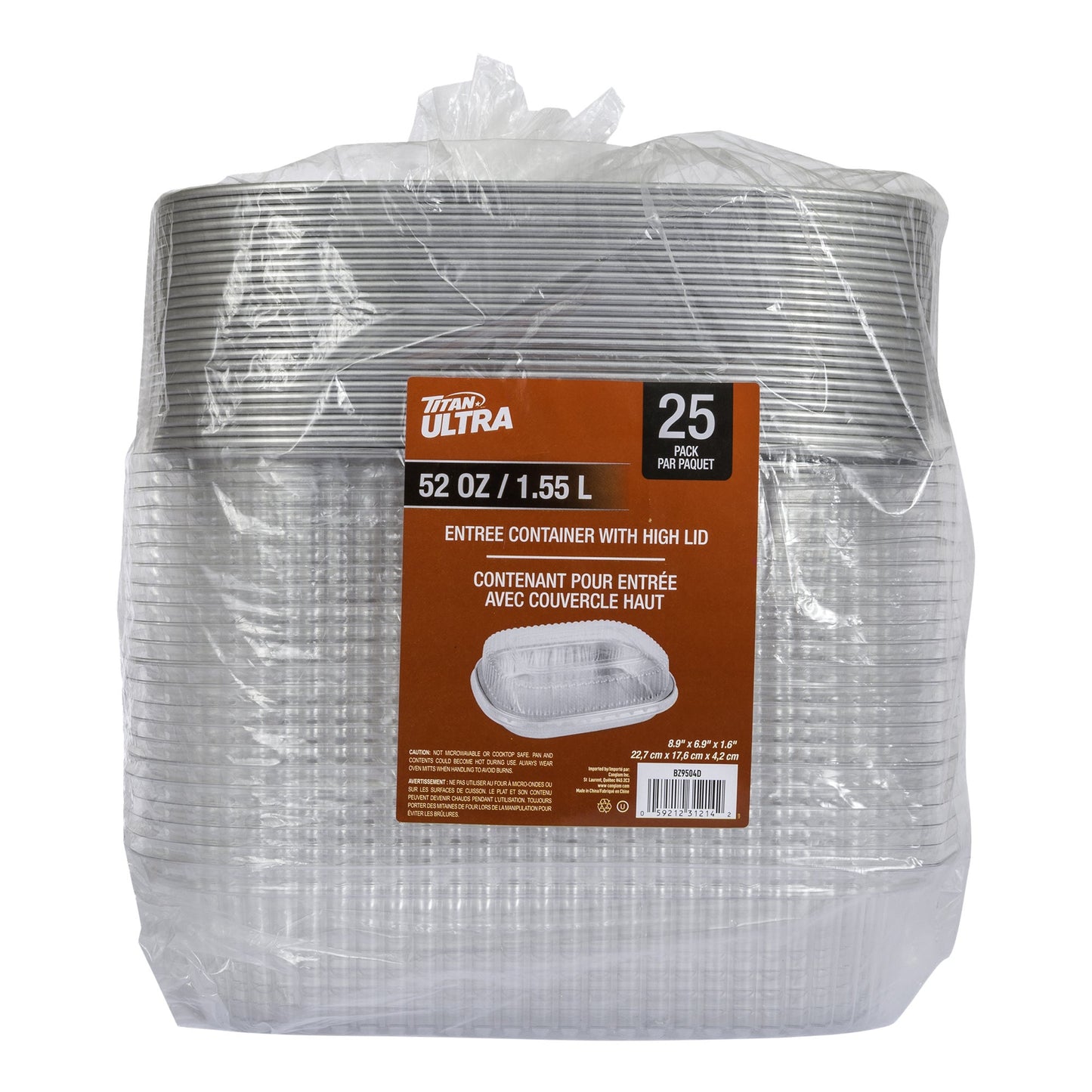 Titan 52 oz (1.5 L) Food Container with lid, Pack of 25 - image 2