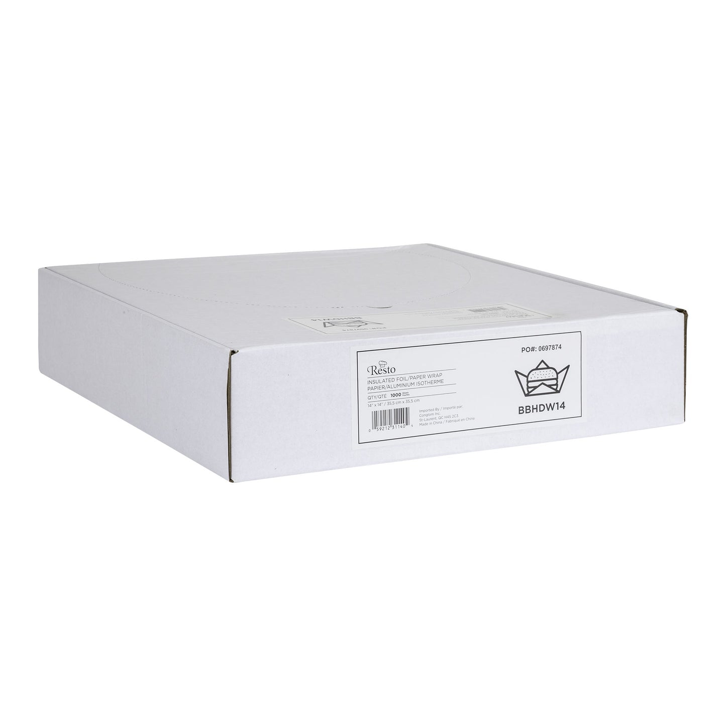 Resto Foil Paper Wraps 14 in × 14 in. , Pack of 1,000 - image 2