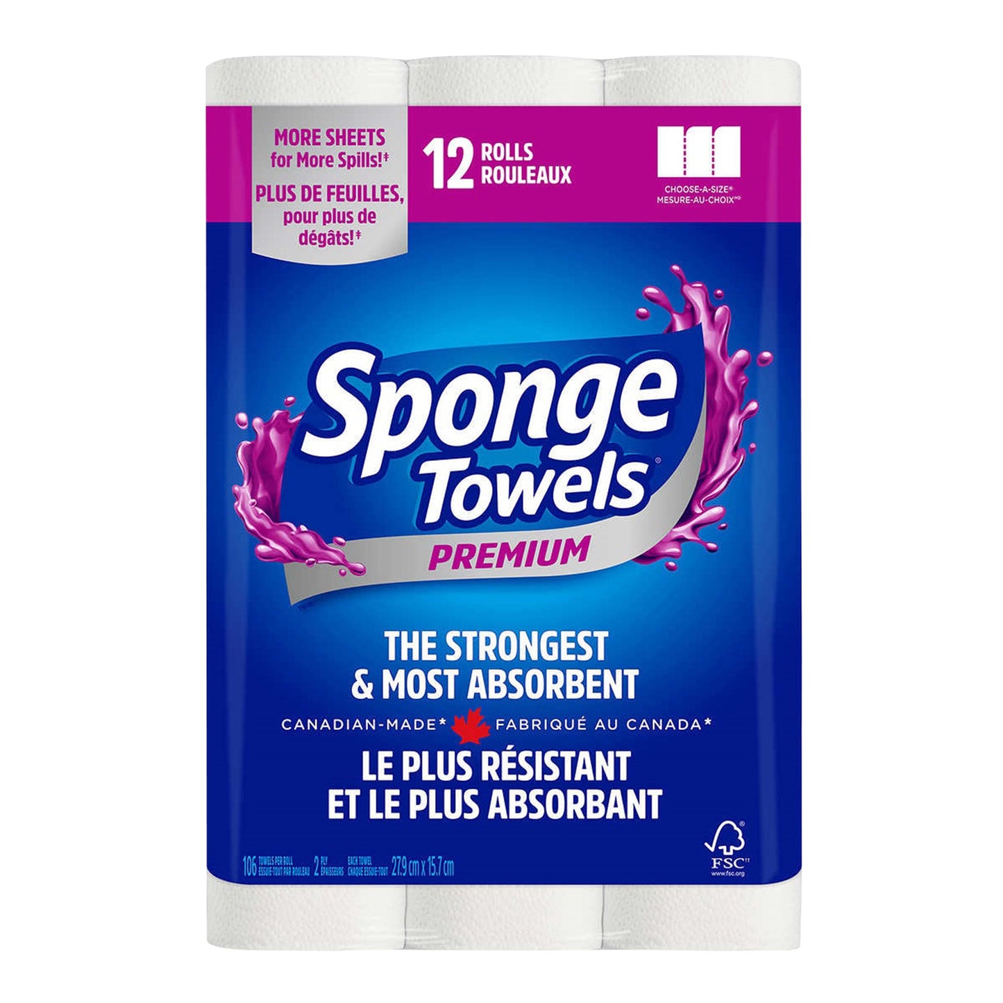 Sponge Towels Premium Paper Towels, 12 x 106 sheets - image 1