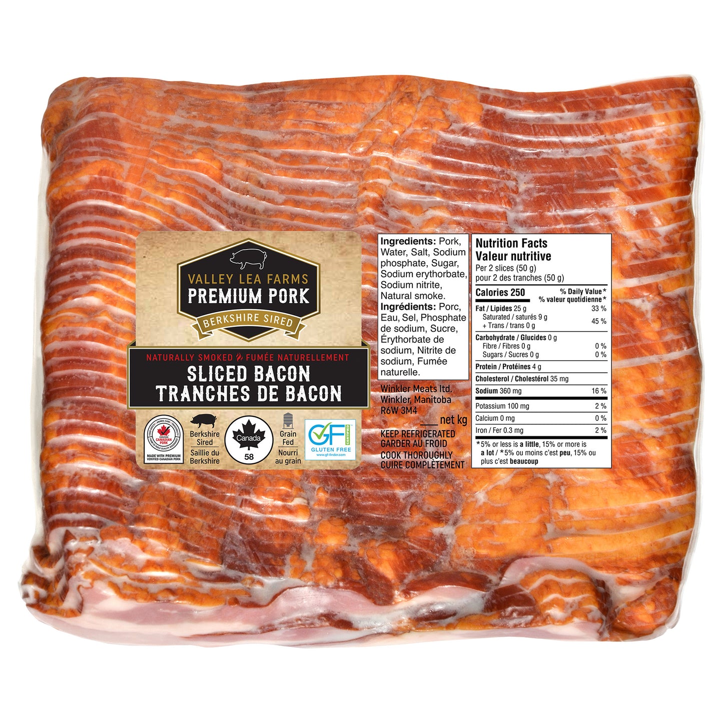 Berkshire Sired Pork Bacon 1 kg (2 lb) x 3 pack - image 2