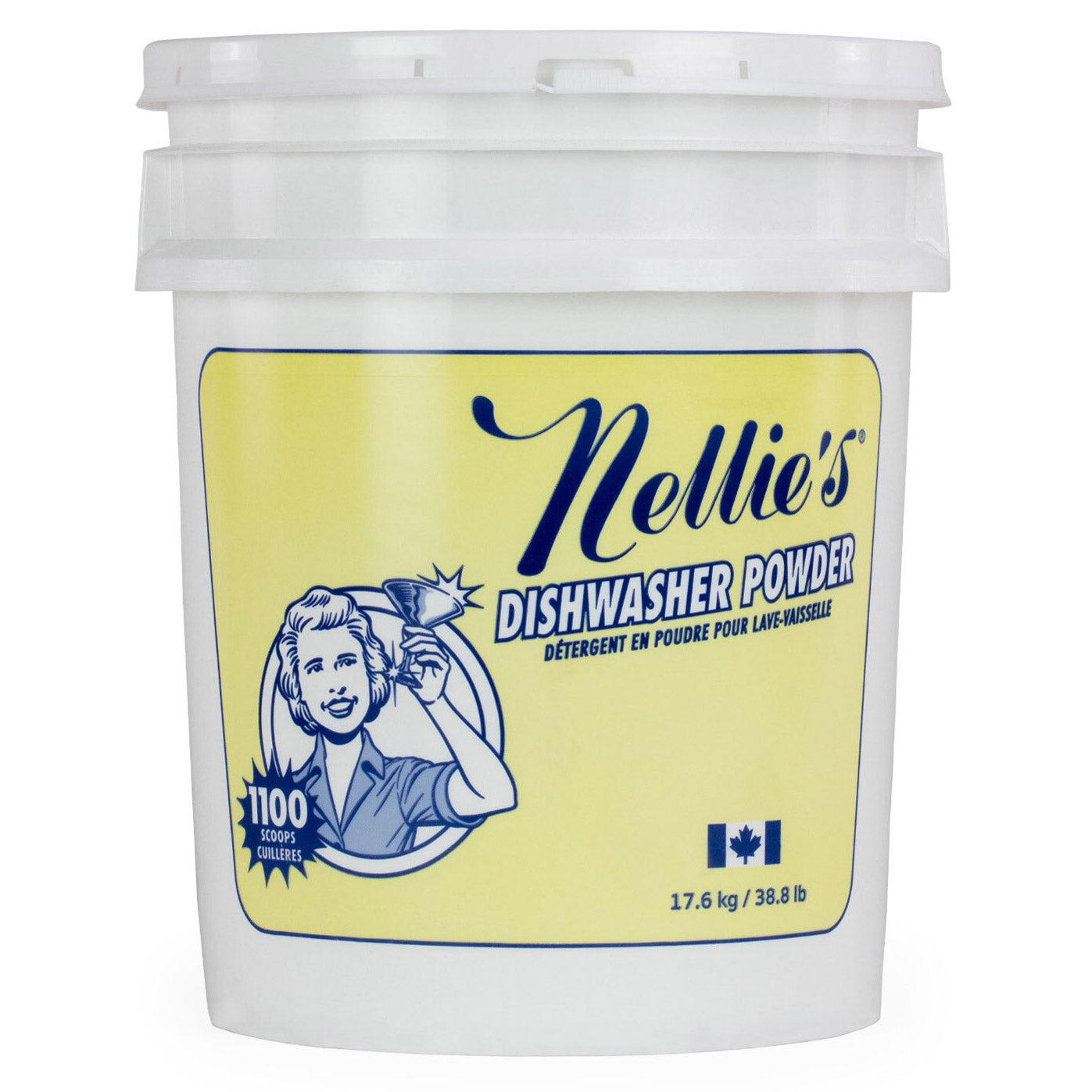Nellie's Bulk Dishwasher Powder 1,100 loads, 17.6 kg (38.8 lb) - image 1