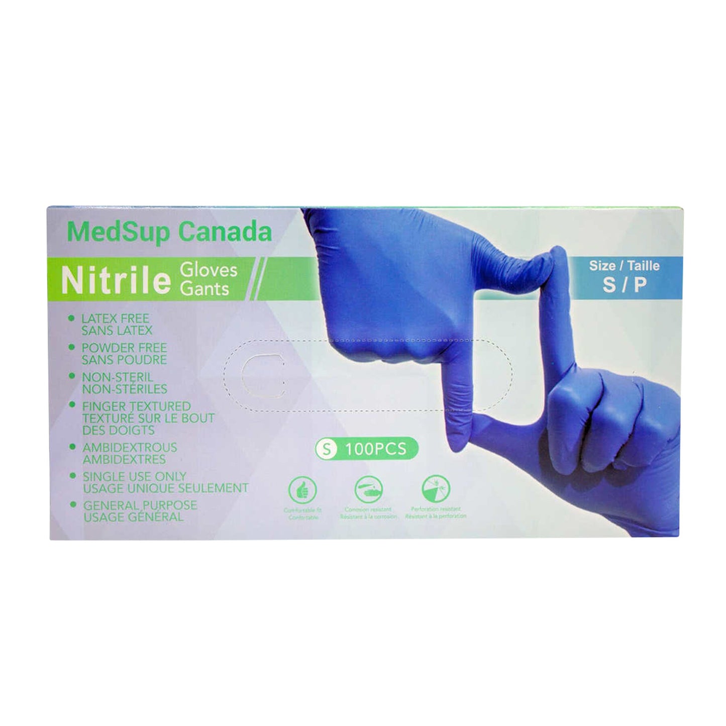 Medsup Nitrile Gloves, 2-pack, 100 count, Small - image 1
