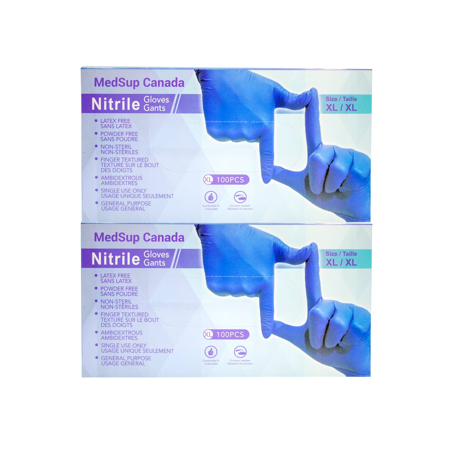 Medsup Nitrile Gloves, 2-pack, 100 count, X-large - image 1