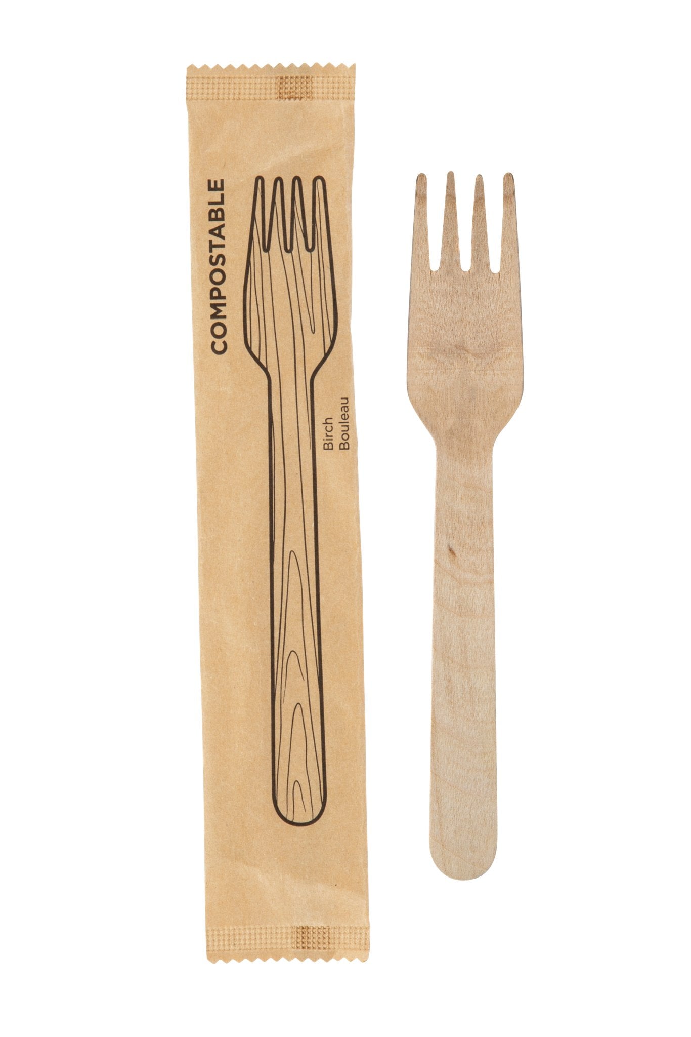 iECO – Individually wrapped Birch Forks, pack of 500 - image 2