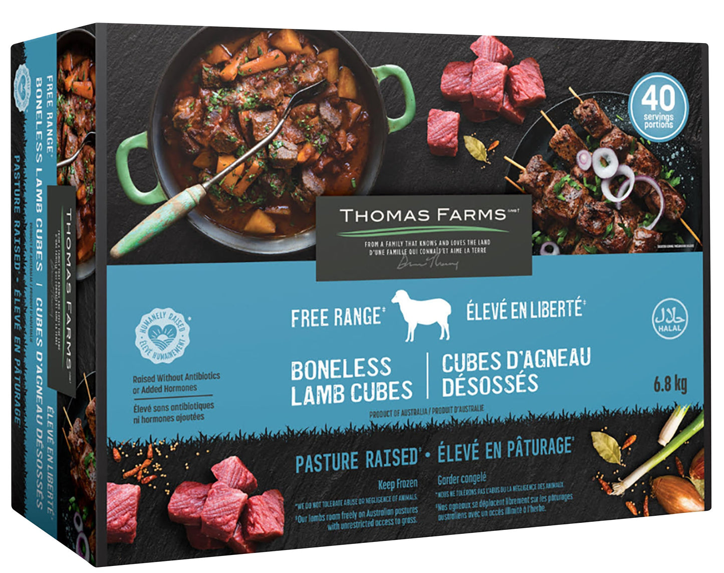 Thomas Farms Boneless Lamb Cubes 6.8 kg - image 1