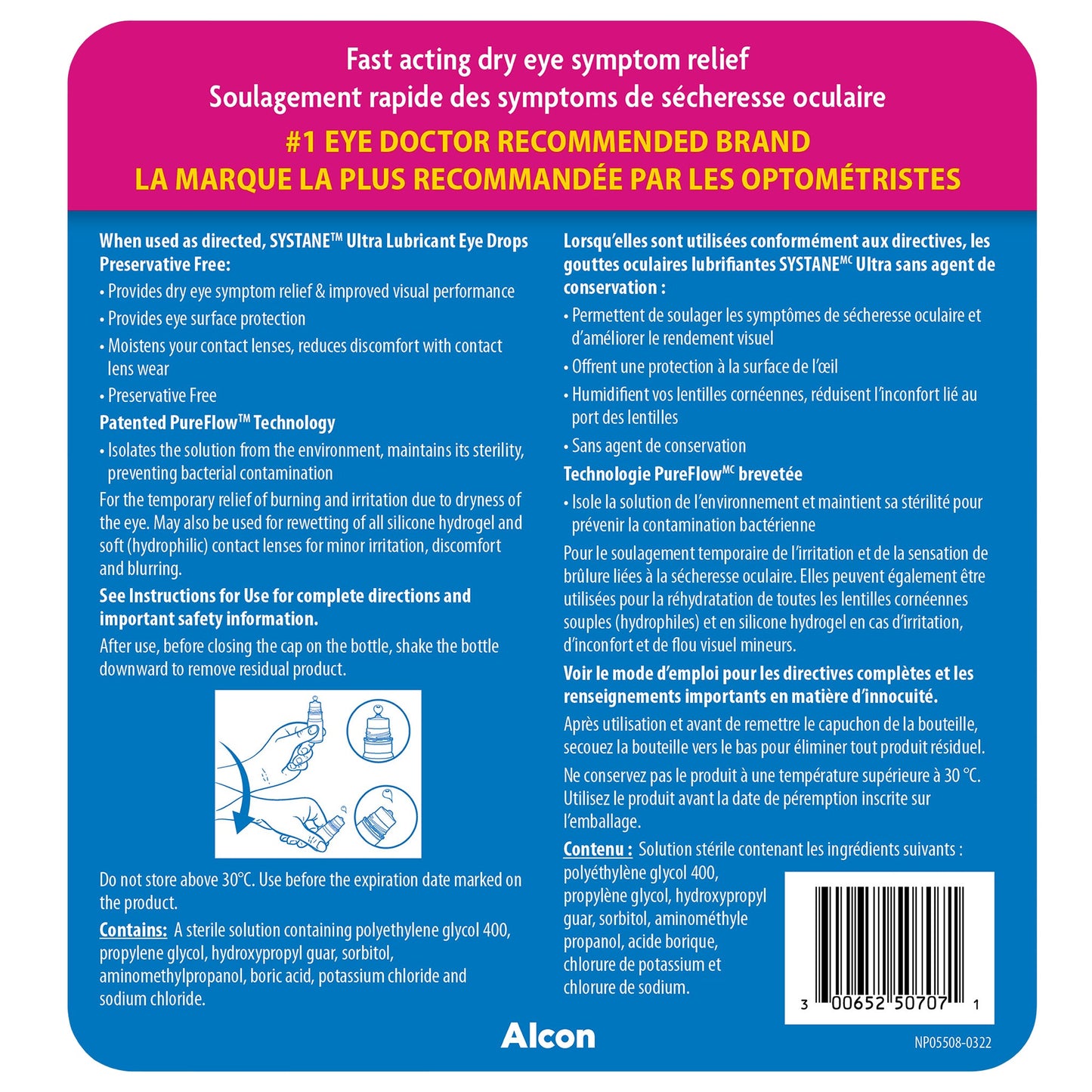 Systane Ultra Lubricant Eye Drops, Preservative Free, 3 x 10 mL Bottles - image 2