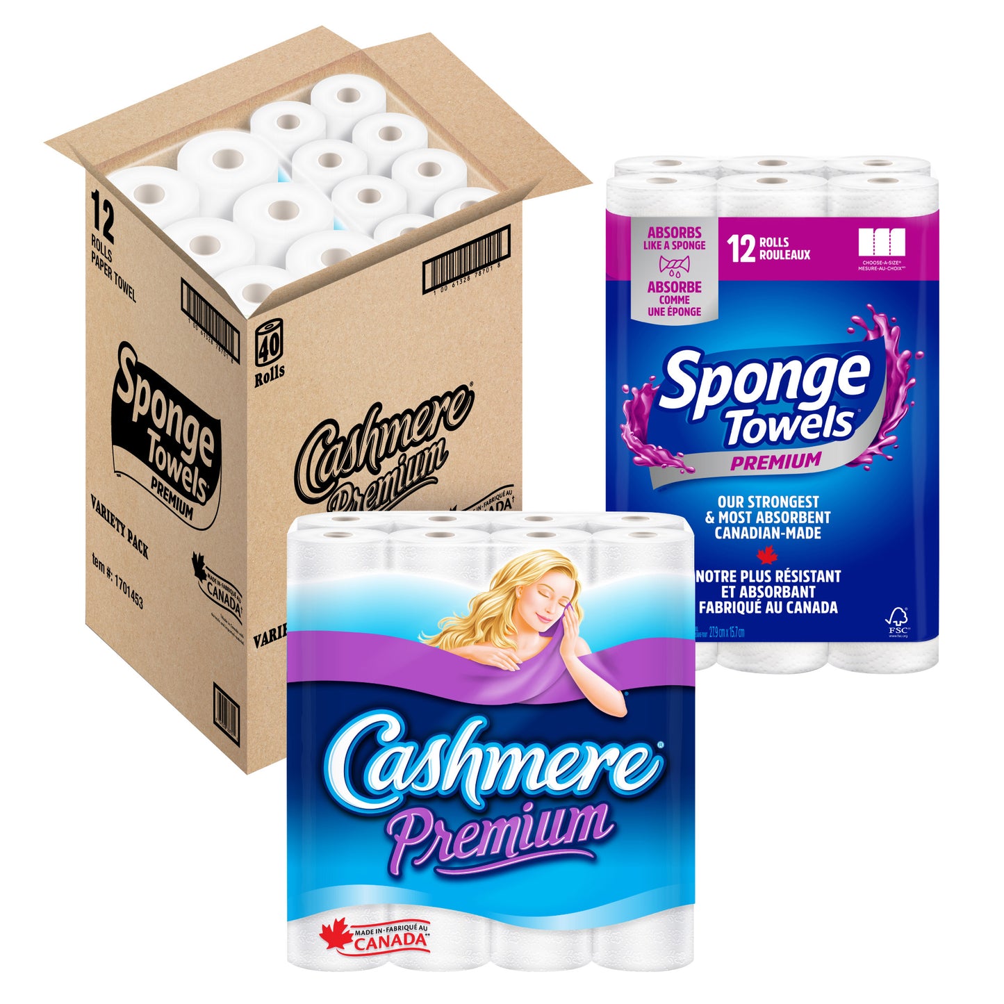 SpongeTowels Premium & Cashmere Premium Mix Case Variety Pack - image 2