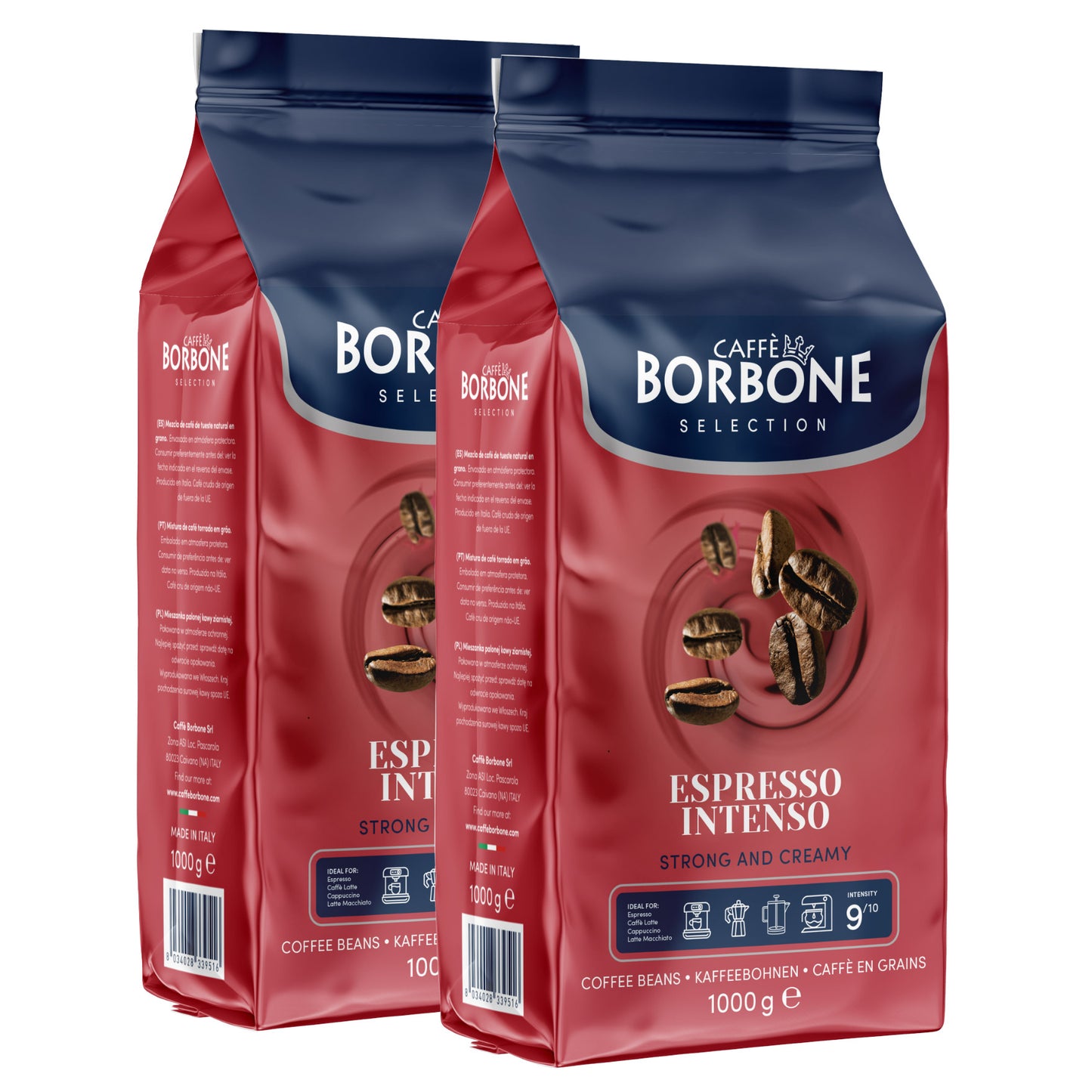 Caffè Borbone Espresso Intenso Whole Coffee Beans, 2 × 1 kg - image 1