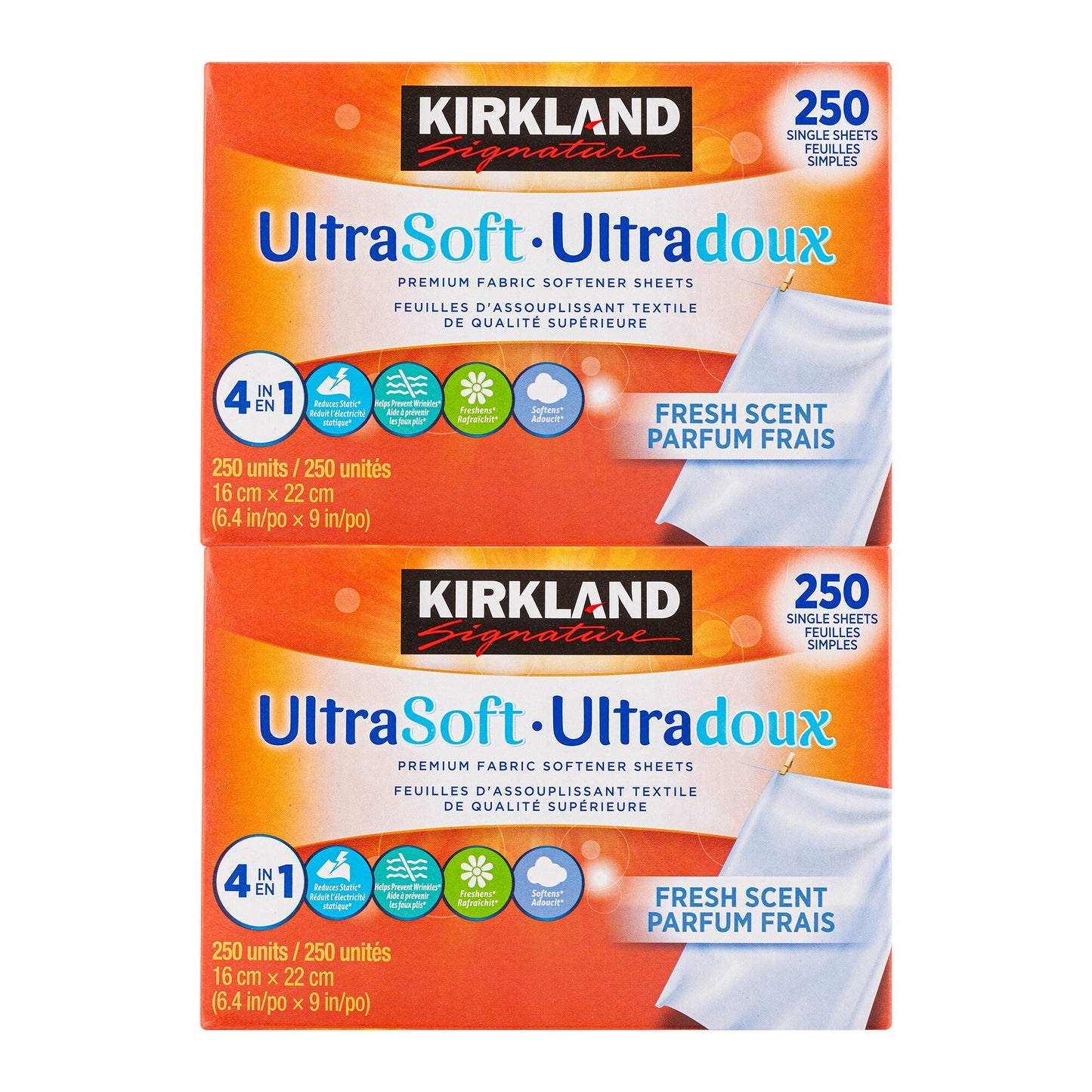 Kirkland Signature Fabric Softener Sheets, 2-pack - image 1