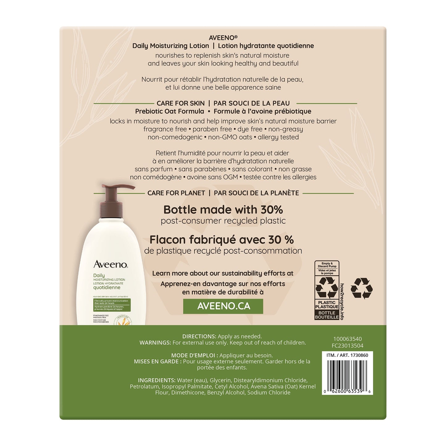 Aveeno Daily Moisturizing Lotion 710 mL, 2-pack - image 2