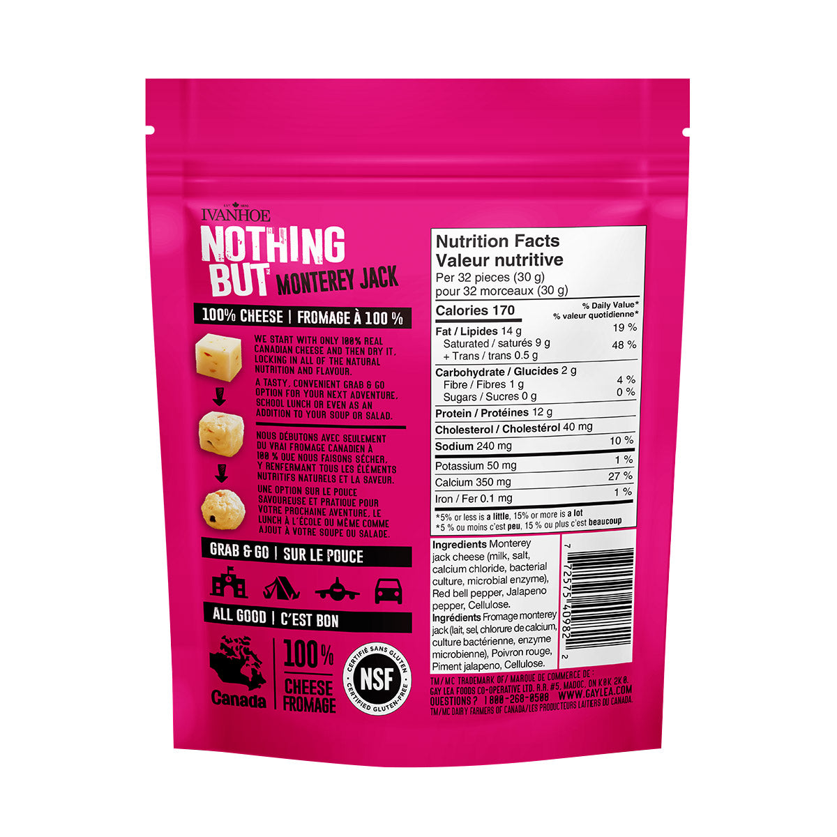 Ivanhoe Nothing But Cheese Snacks, Variety Pack, 12 × 60 g - image 7