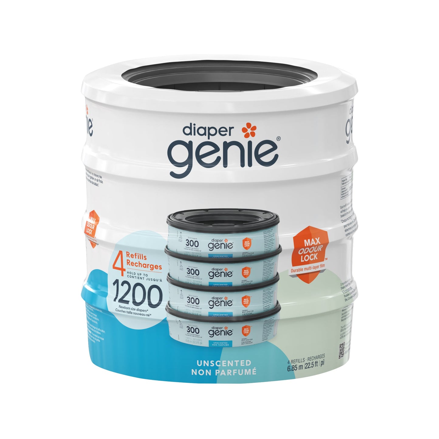 Diaper Genie Disposal System Refills, Pack of 4 - image 1