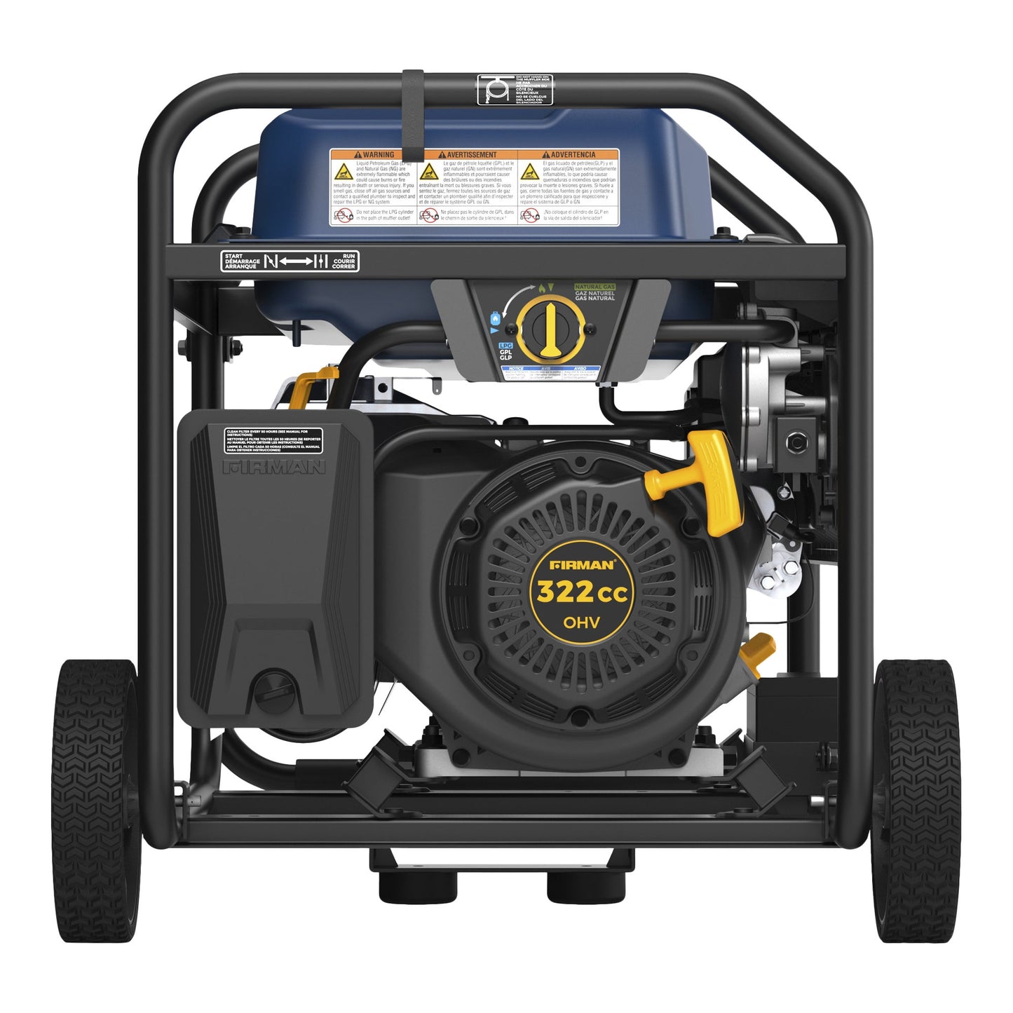 Firman 6,300 W Running / 7,850 W Peak Tri-Fuel Generator with Electric Start and CO Alert - image 3