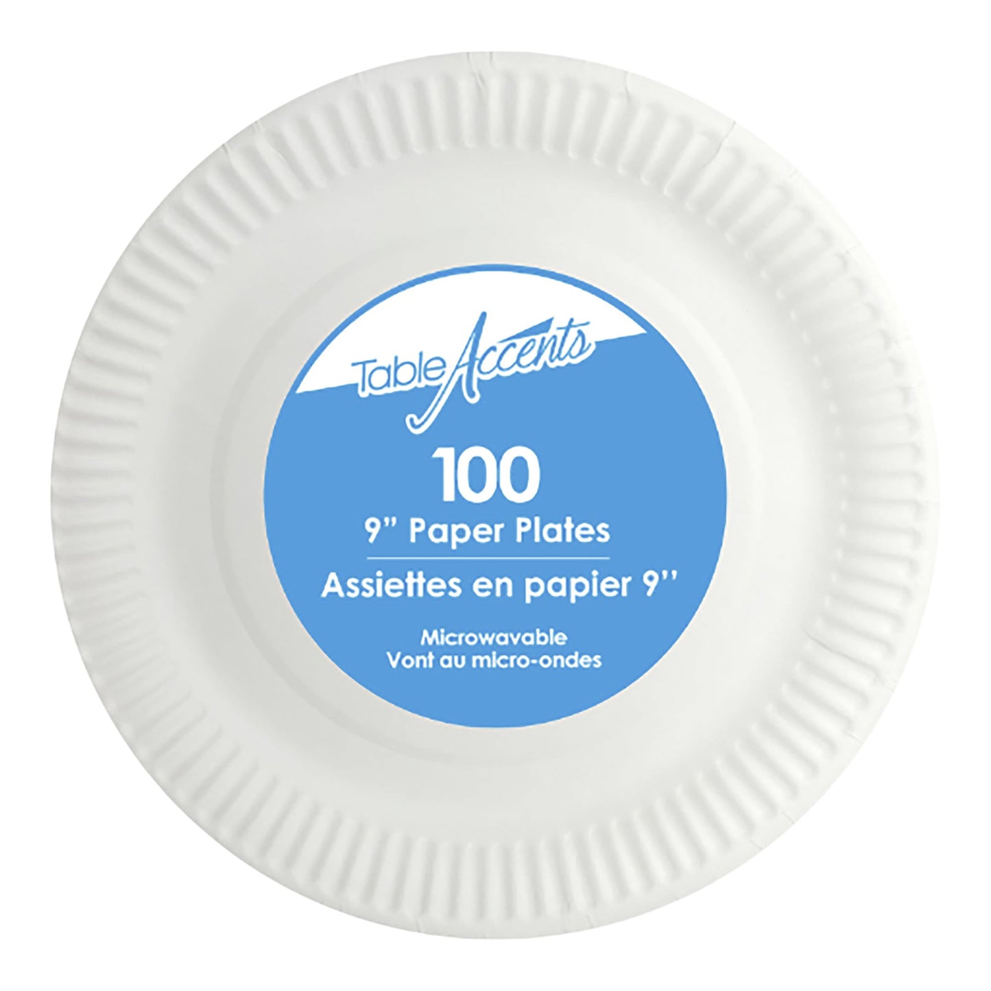 Table Accents 9-in Paper Plates, 12 packs of 100 - image 1