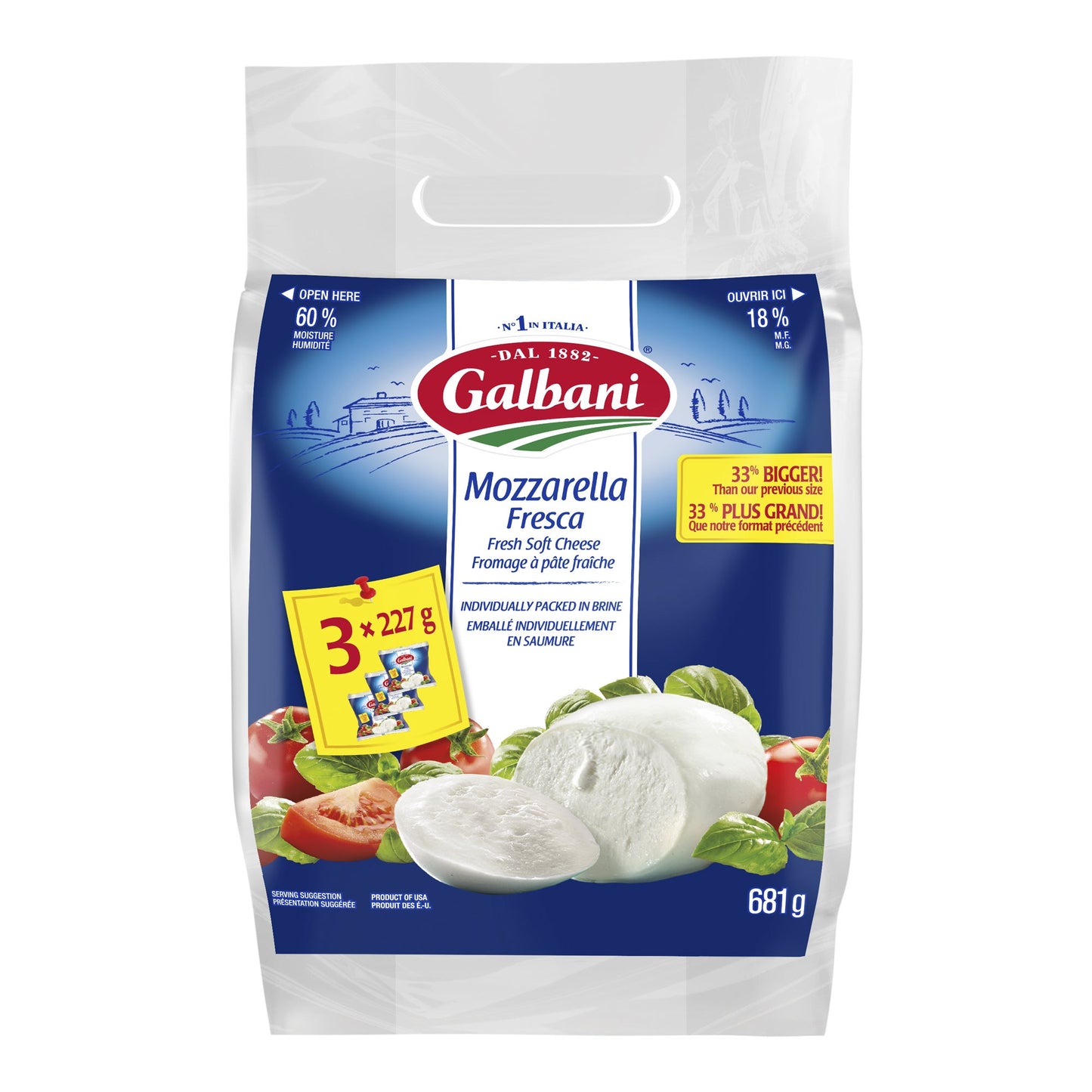 Galbani Mozzarella Fresca, 3 × 227 g - image 1