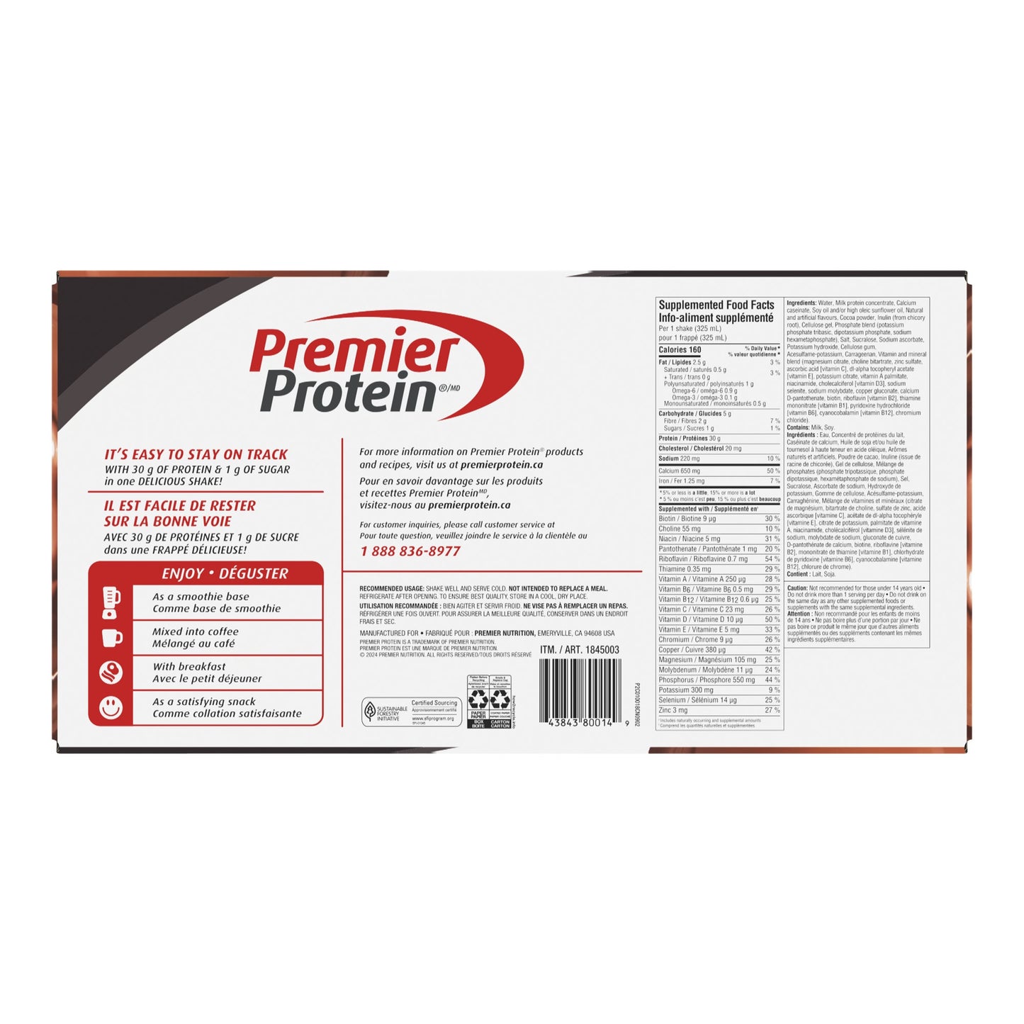 Premier Protein High-protein cookies and cream Shake 325 mL, 18-count - image 3