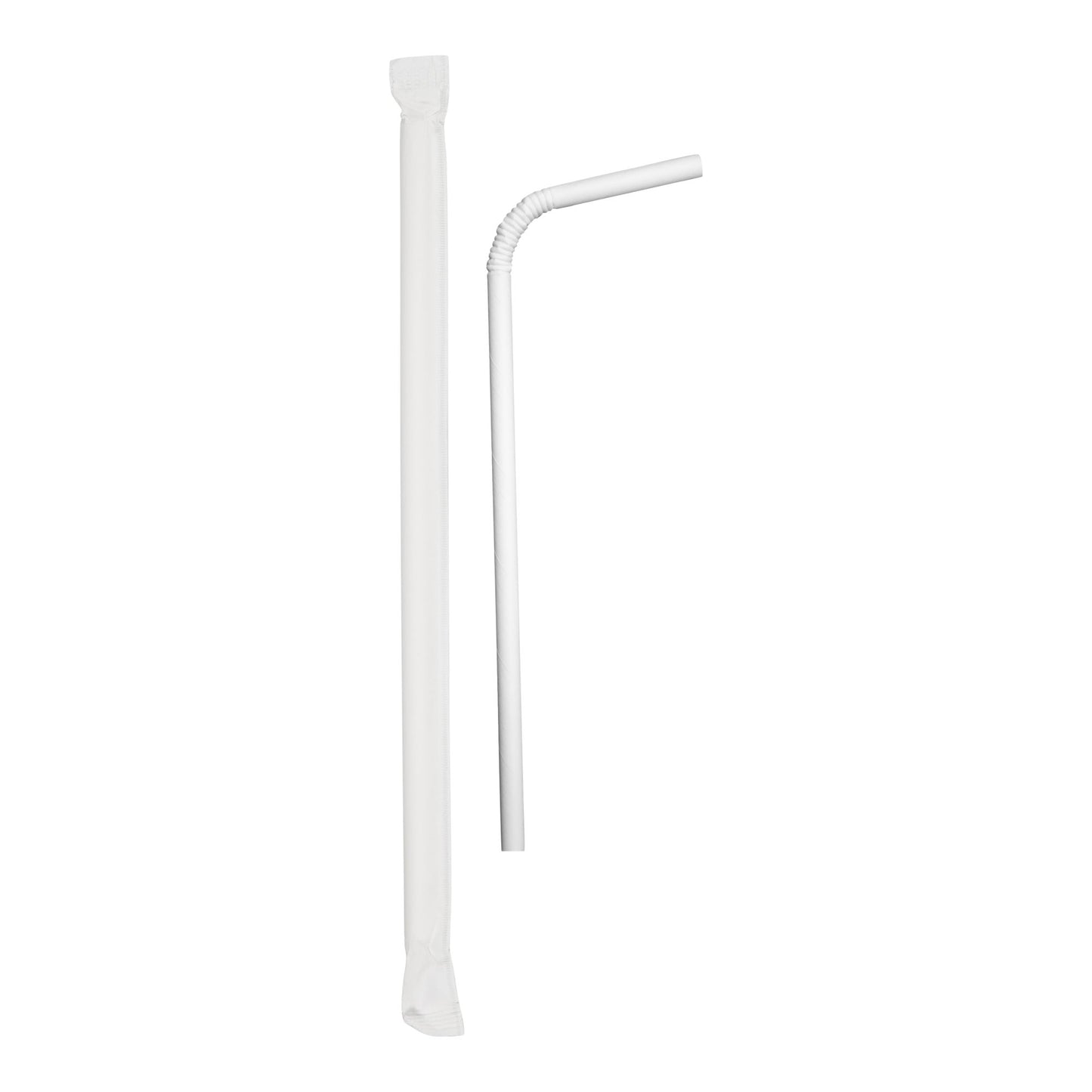 IECO 8" Individually Wrapped Flexible Paper Straws, 6 Packs of 500 - image 1
