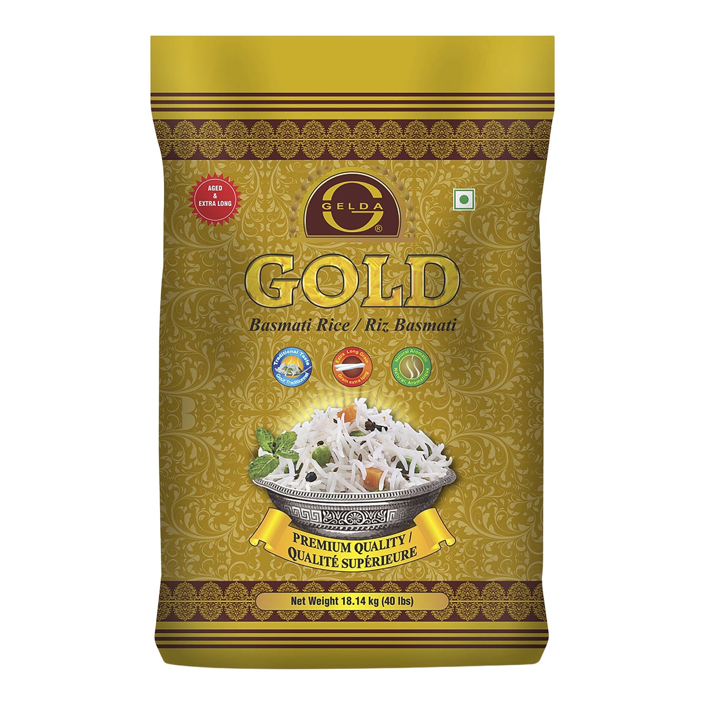 Gelda Gold Basmati Rice, 18.14 kg - image 1