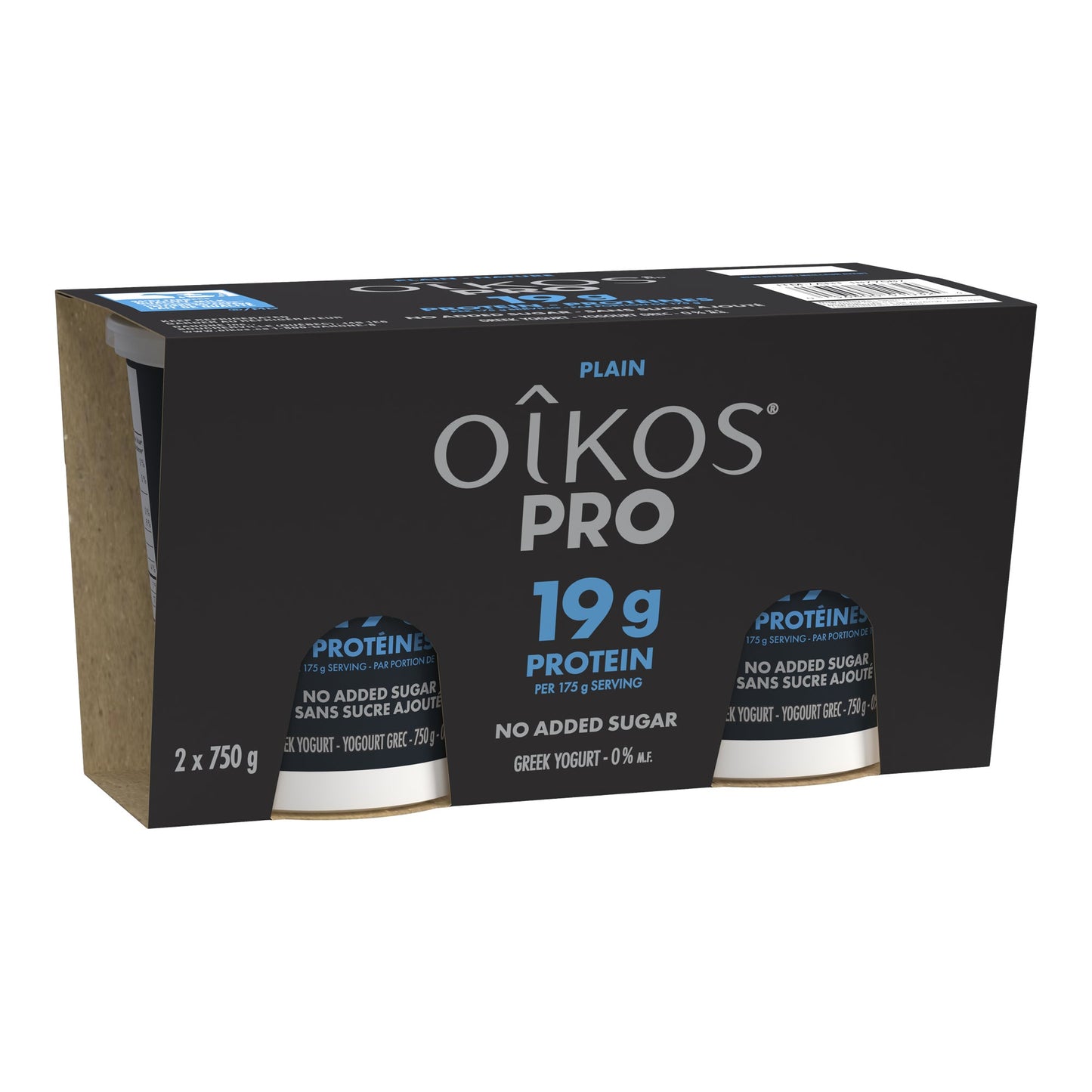 Oikos Pro 0% Plain Greek Yogurt, 2 x 750 g - image 1