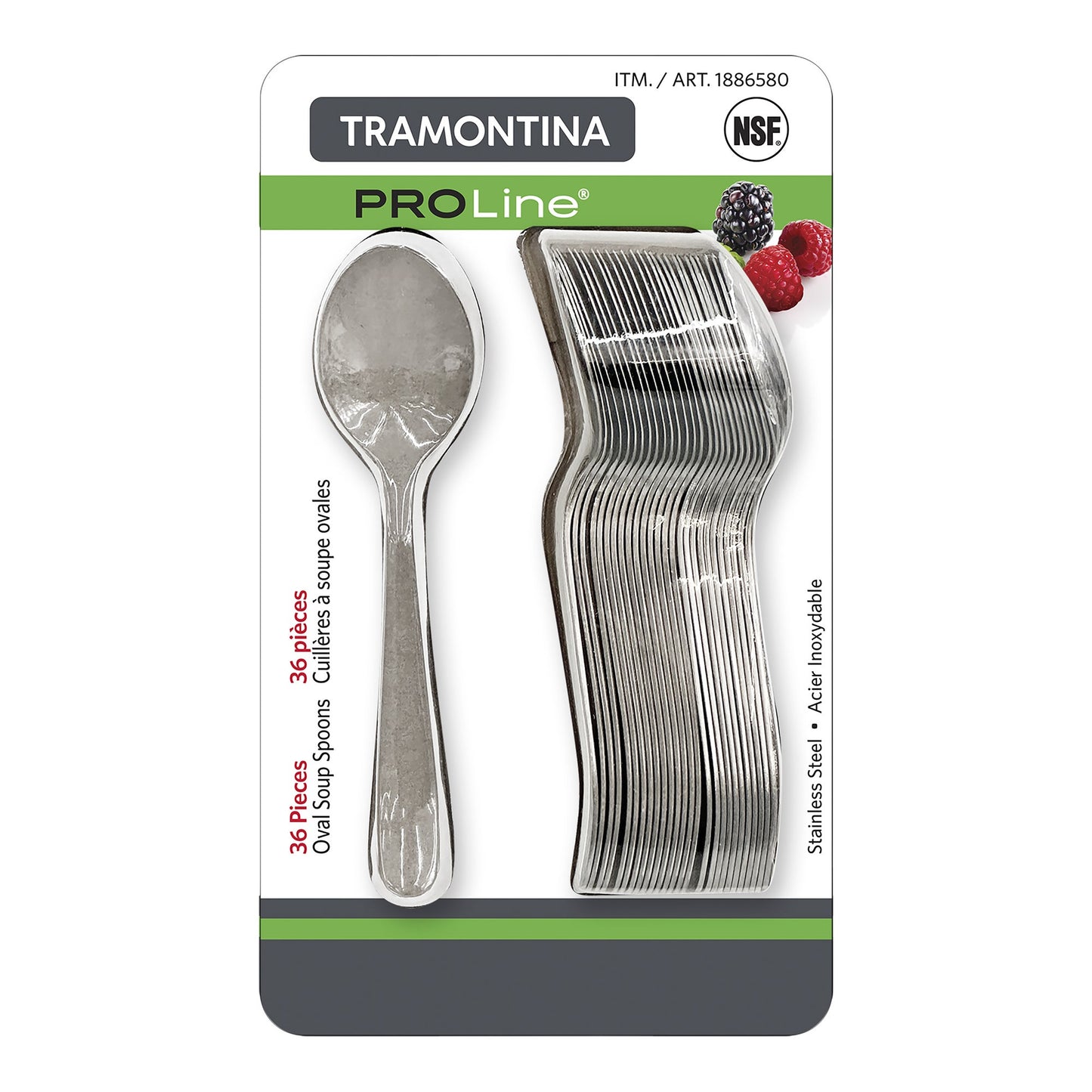 Tramontina ProLine Oval Soup Spoons, Pack of 36 - image 1