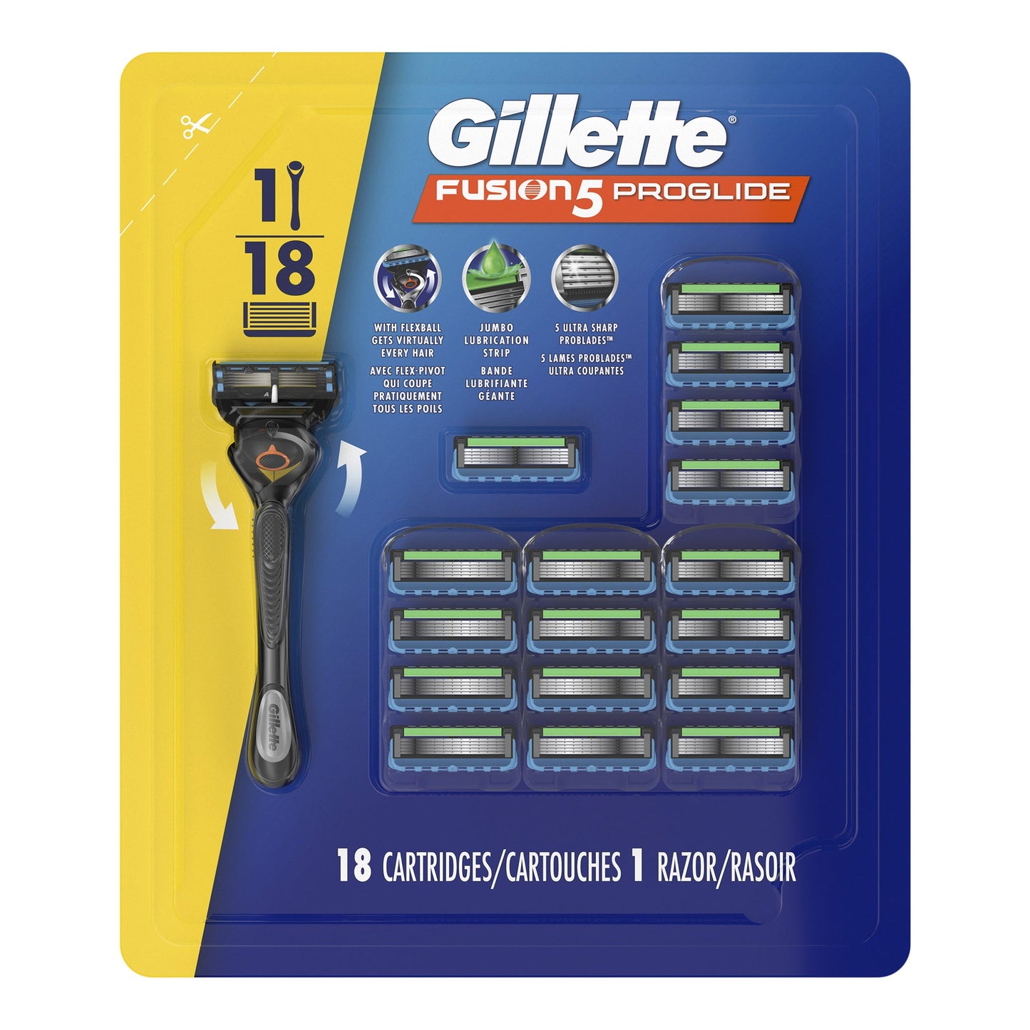 Gillette Fusion5 Proglide Razor + 18 Cartridges - image 1