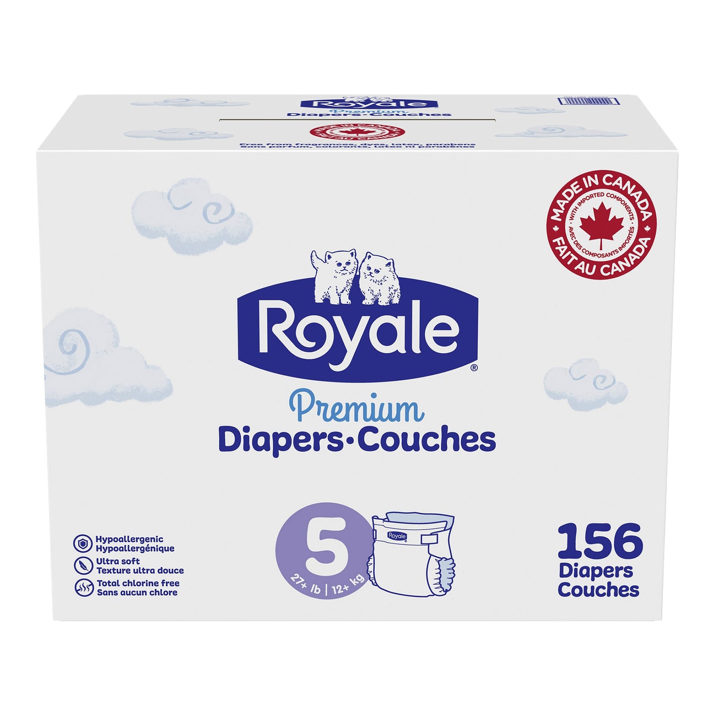 Royale Premium Baby Size 5 Diapers, Pack of 156 - image 1
