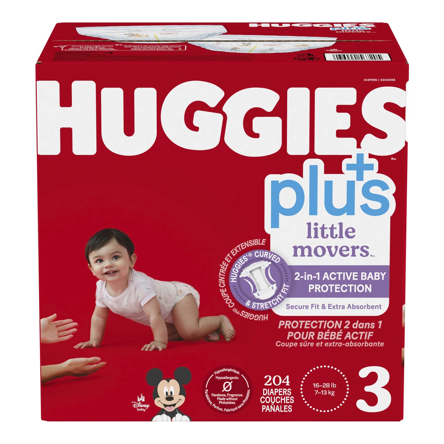 Huggies Little Movers Plus Baby Diapers Size 3, Pack of 204 - image 1