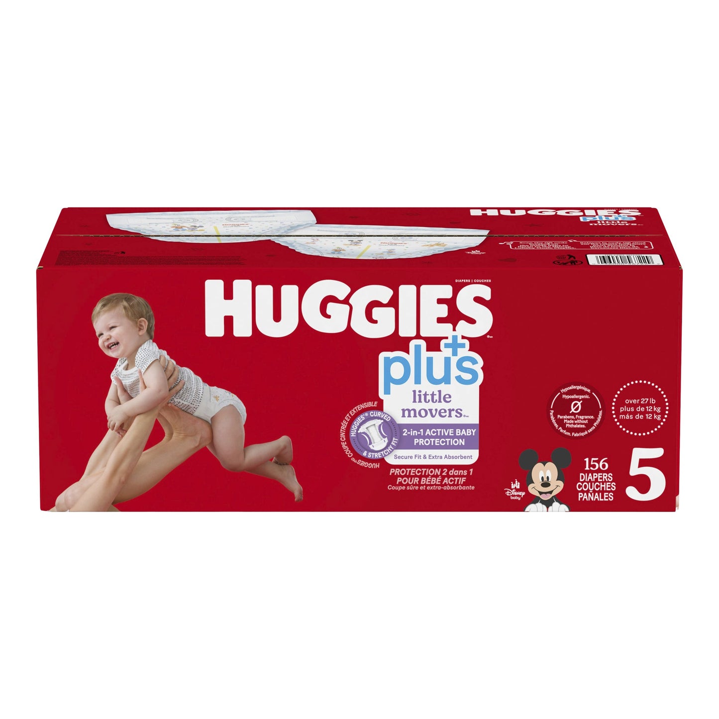 Huggies Little Movers Plus Baby Diapers Size 5, Pack of 156 - image 1