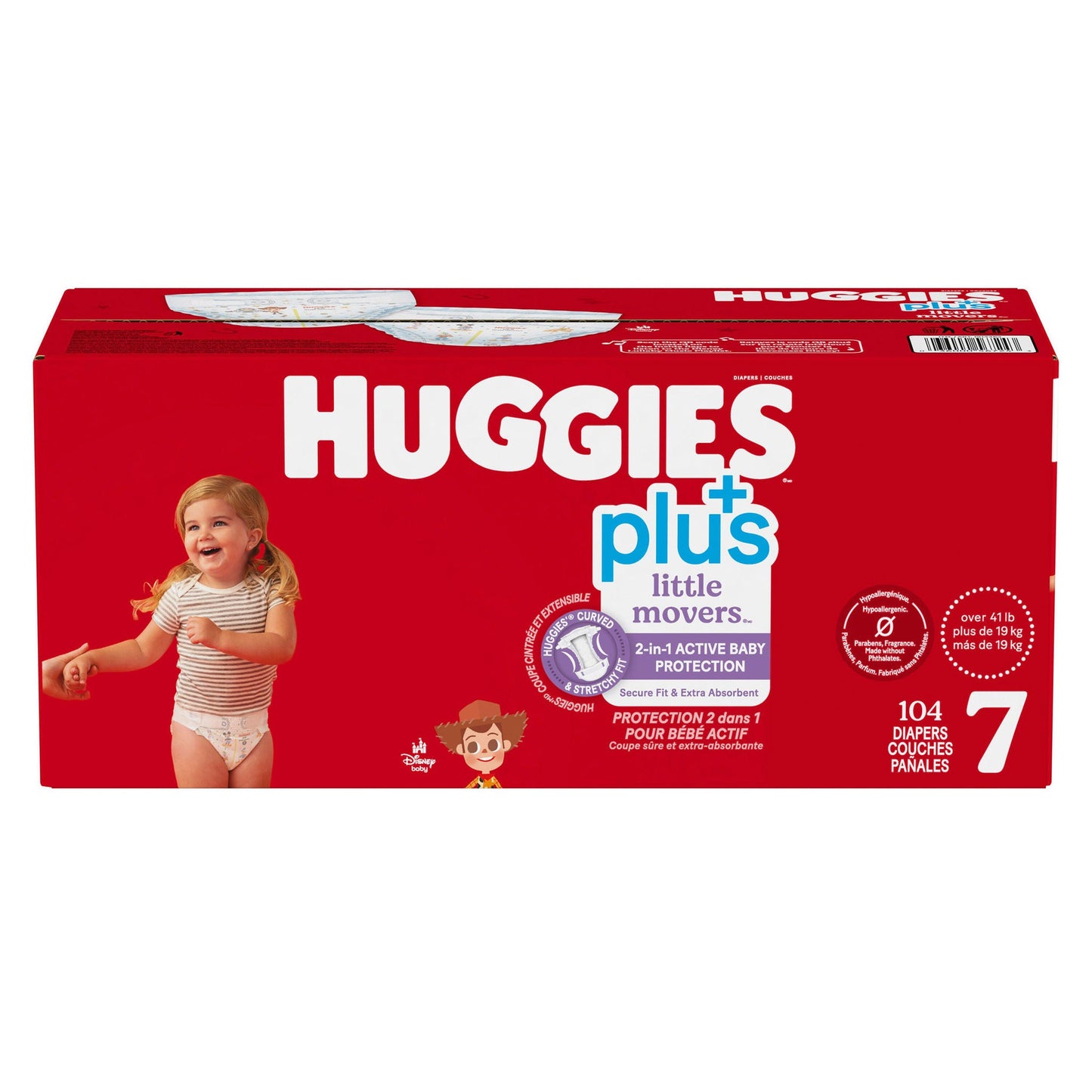 Huggies Little Movers Plus Diapers Size 7, pack of 104 - image 1