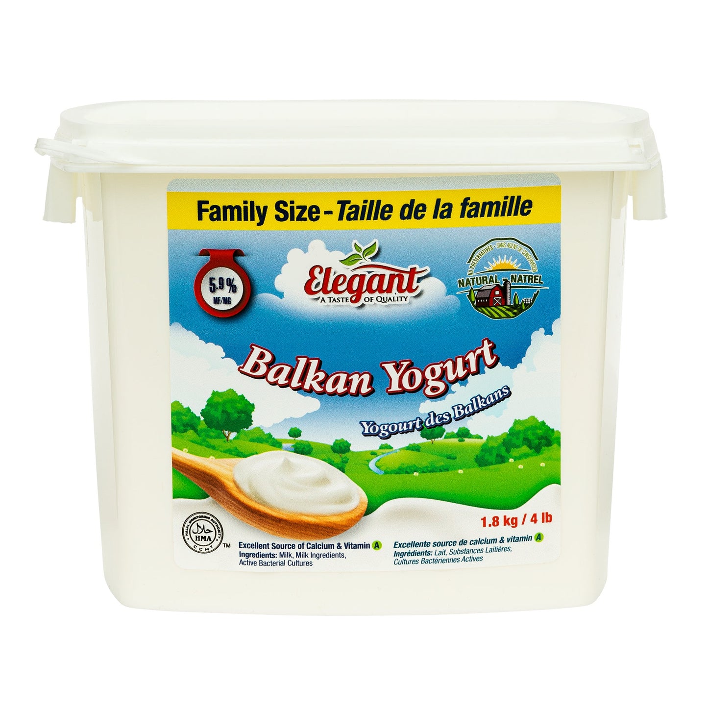 Elegant 5.9% Balkan-style Yogurt, 1.8 kg - image 1