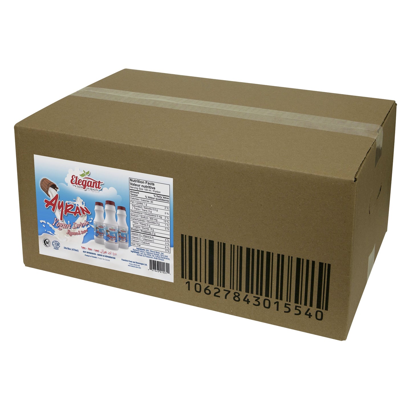 Elegant Ayran Yogurt Drink, 24 × 473 mL - image 2